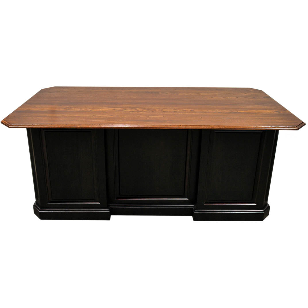 Buckingham Black & Wood Executive Desk | M-EB&E-MC