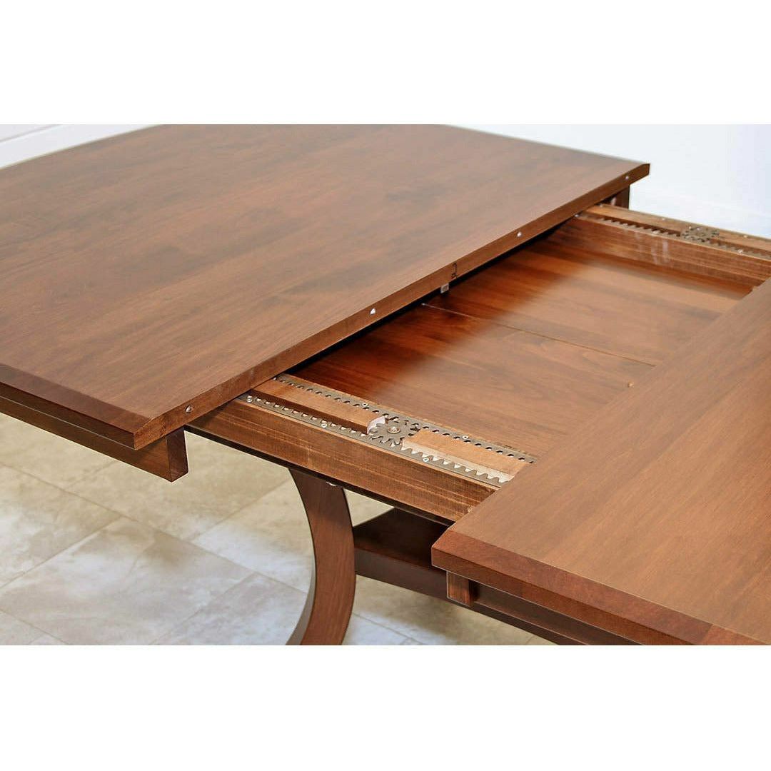 Carlisle Double Pedestal Maple Wood Amish Extending Dining Table | BOS