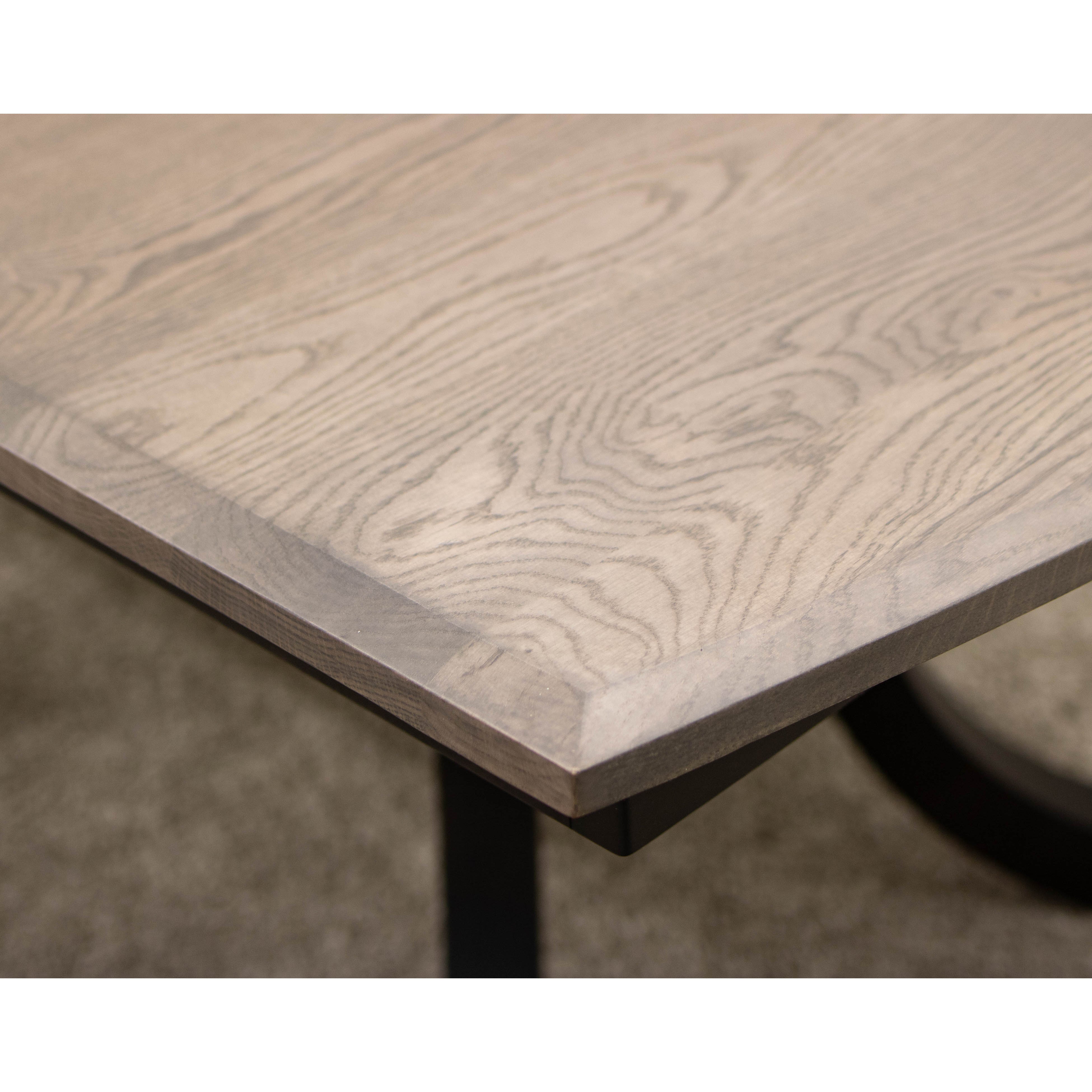 Carlisle Double Pedestal Black & Wood Amish Extending Dining Table | M-DK&RWO-GRB