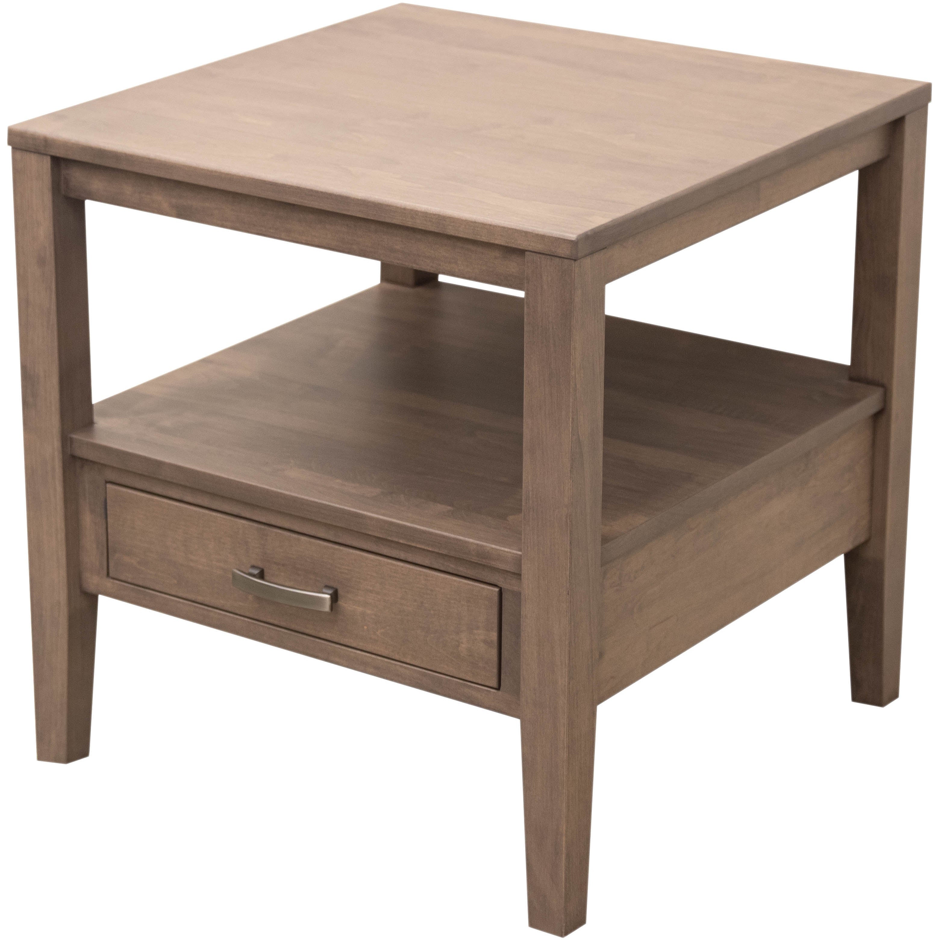 Century Maple Wood Square Large Open End Table | DB