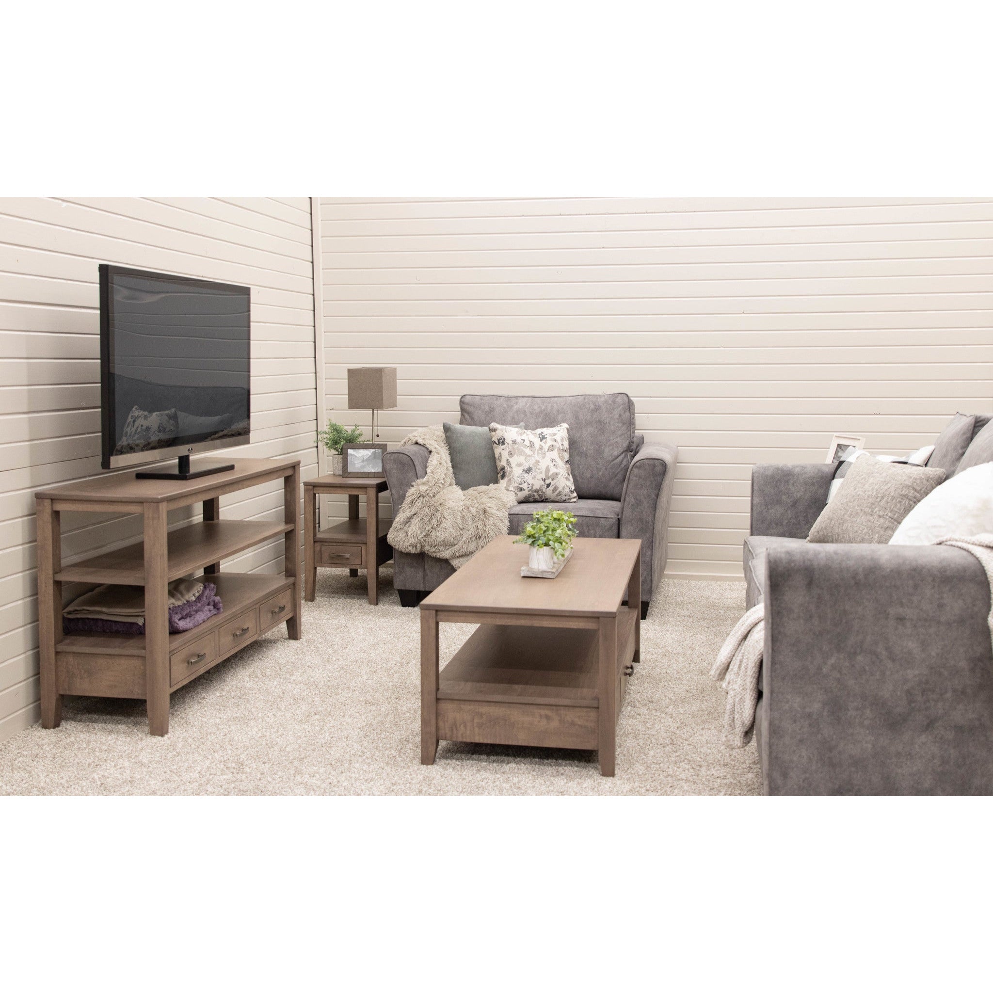 Century Maple Wood Square Large Open End Table | DB