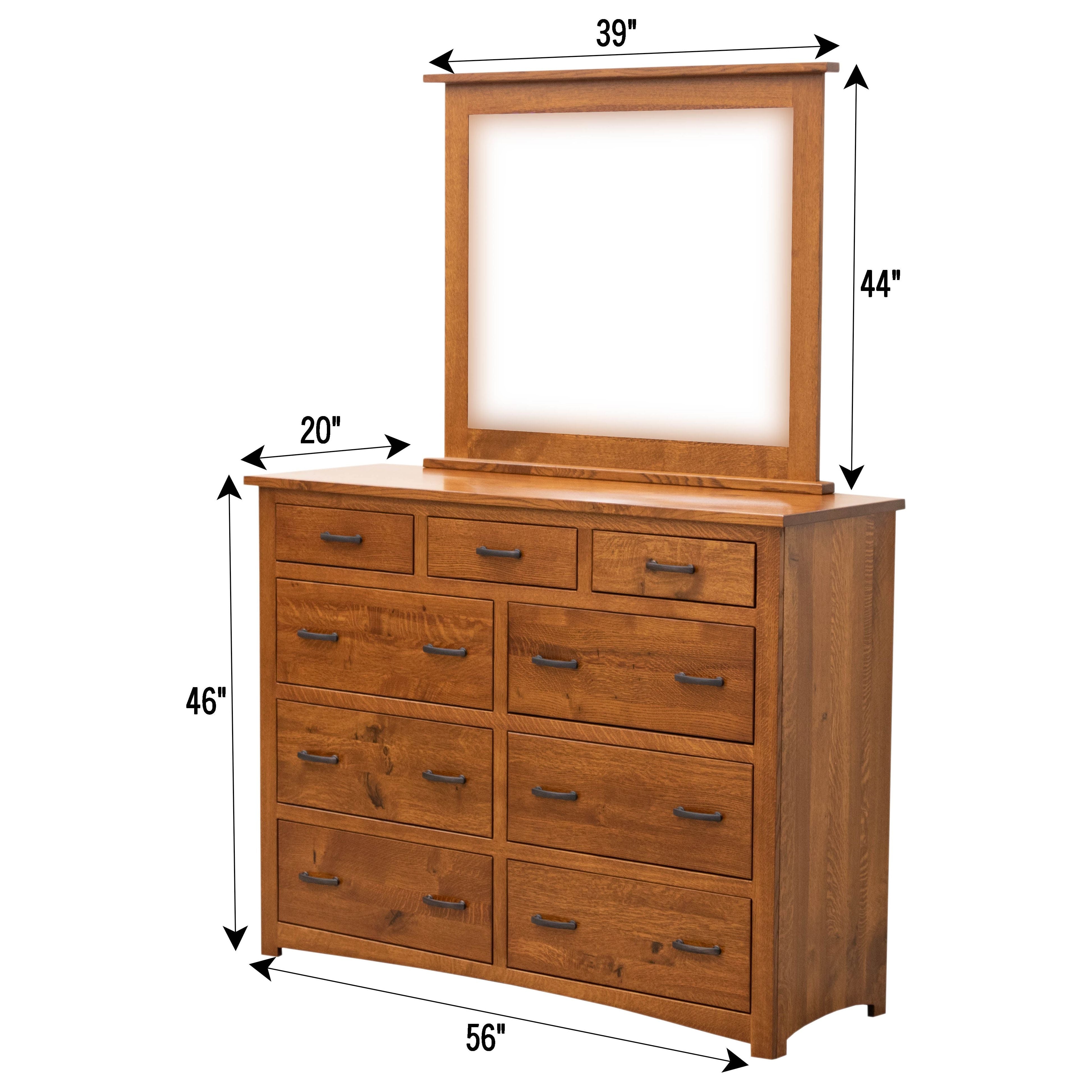 Craftsman Mission 9-Drawer Tall Dresser