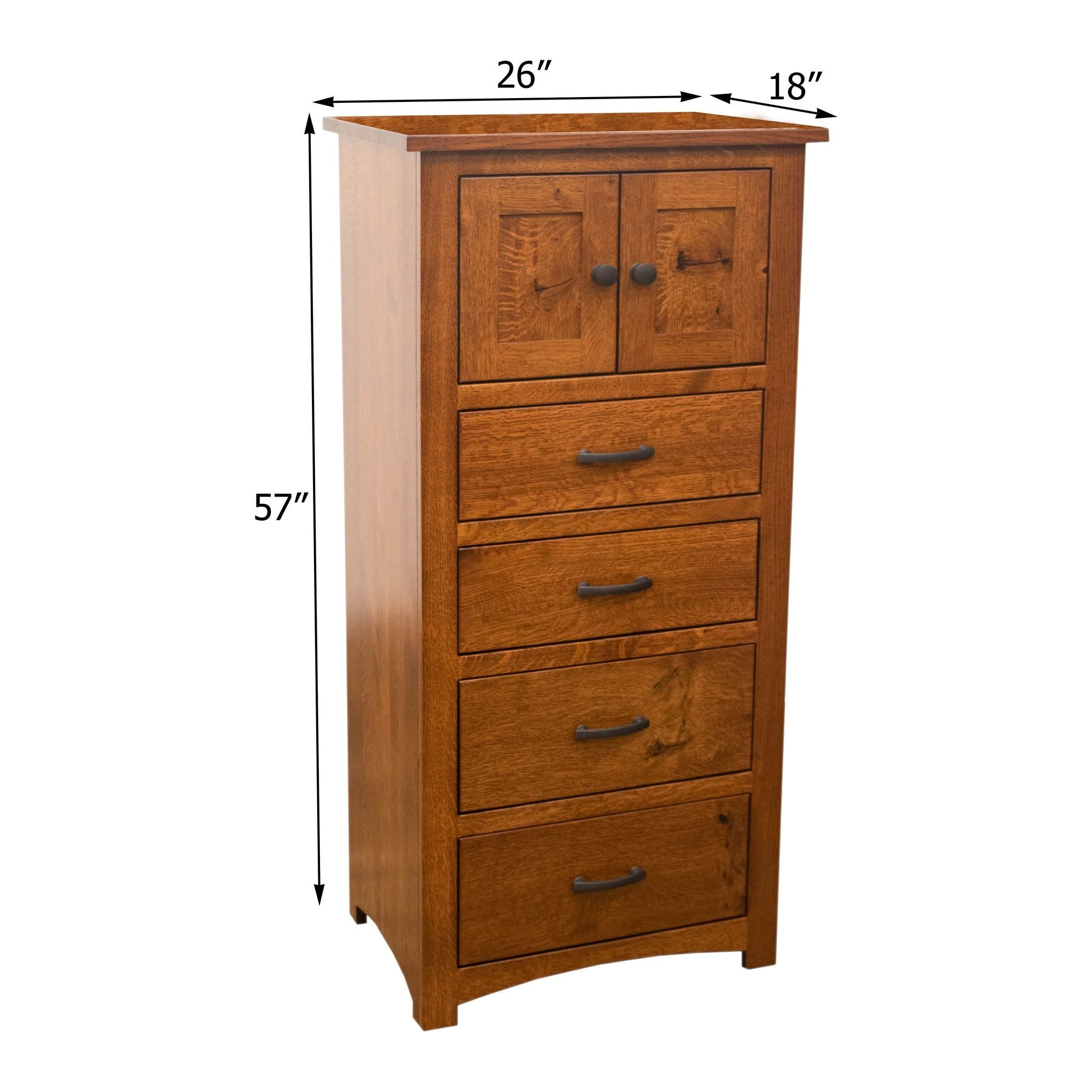 Craftsman Mission 4-Drawer Lingerie Dresser