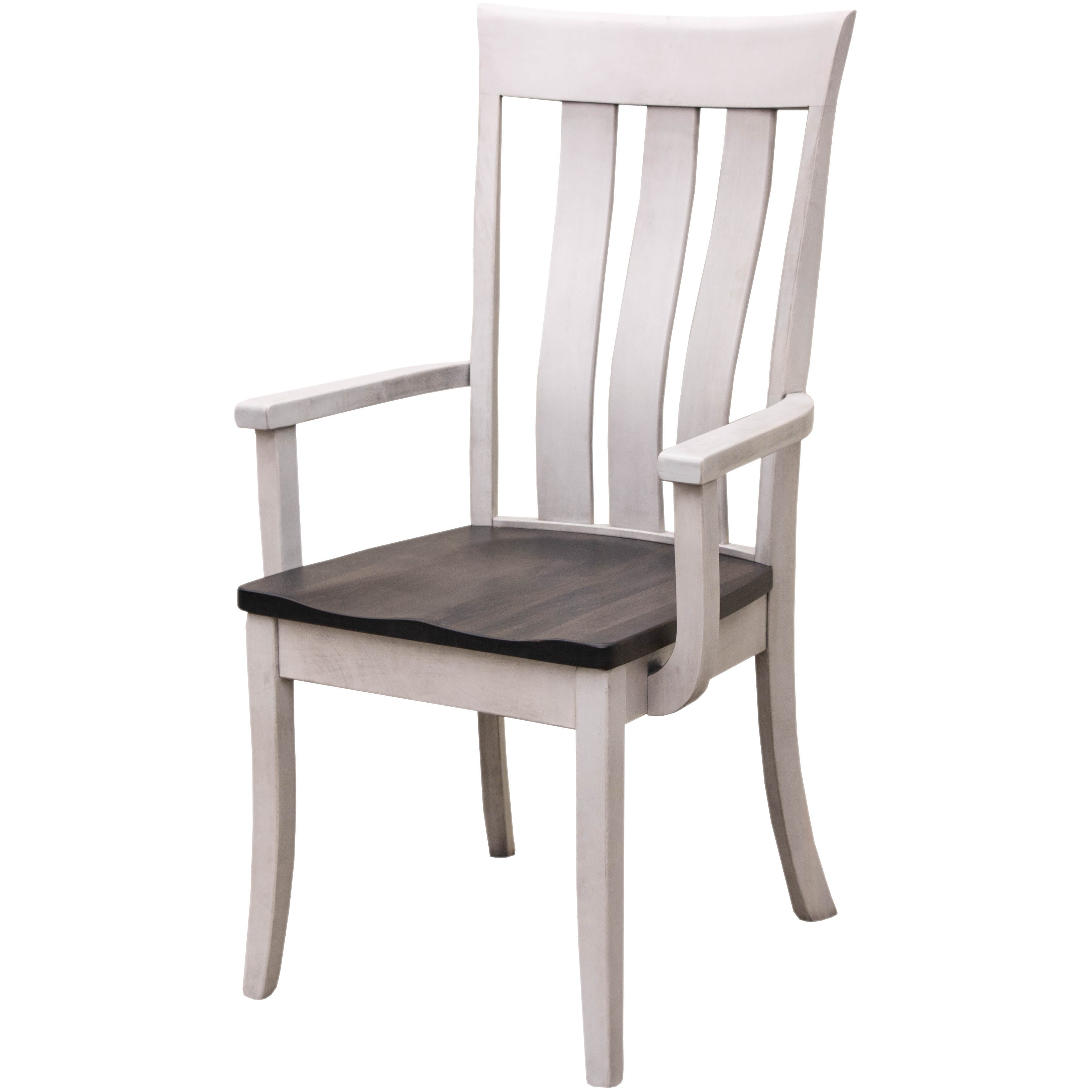 Curlew White & Wood Amish Arm Dining Chair | M-AV&GS