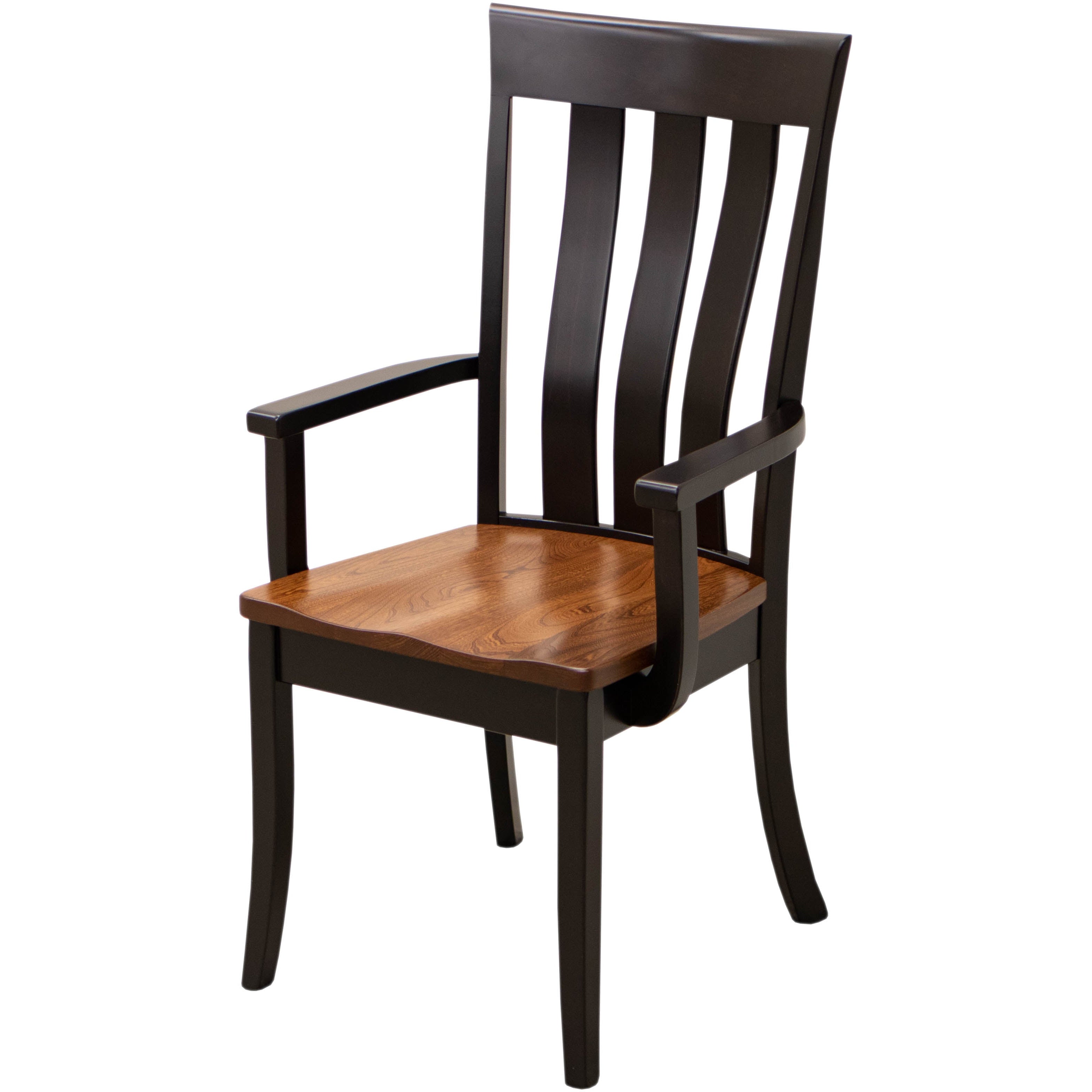 Curlew Black & Wood Amish Arm Dining Chair | M-EB&E-MC