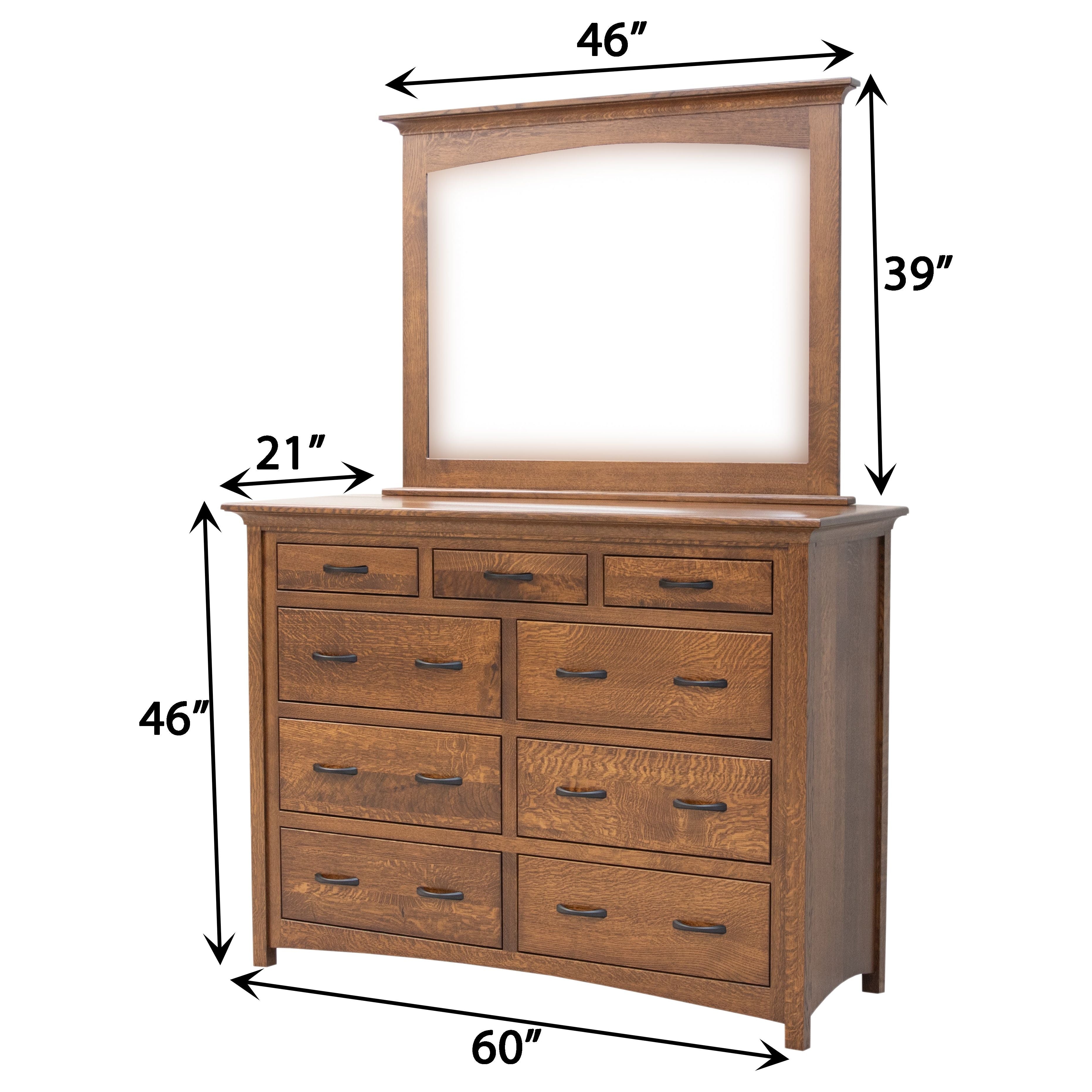 DCF Mission 9-Drawer Tall Dresser