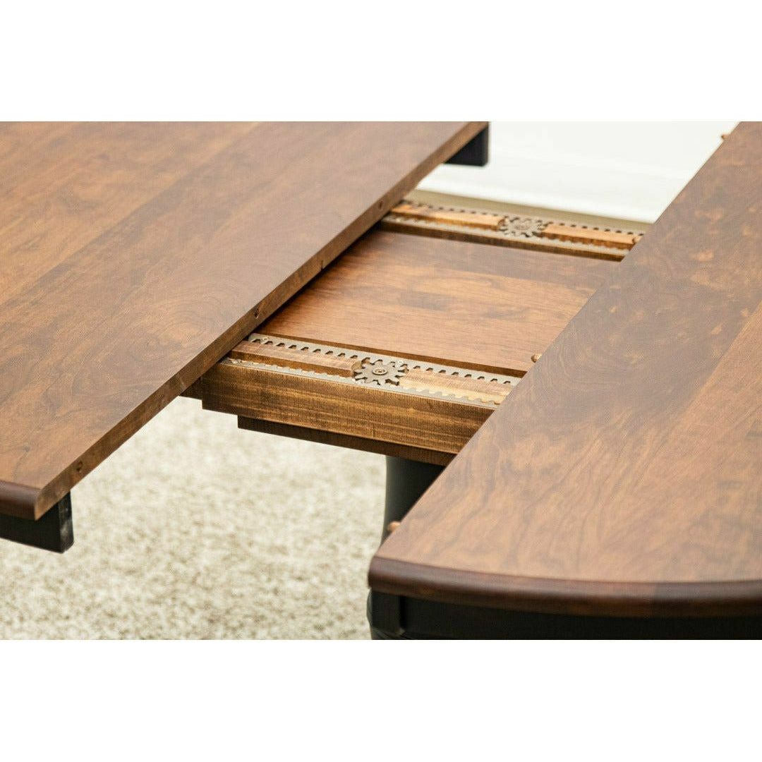 Ellington Round Black & Cherry Extending Dining Table | M-EB&C-GB