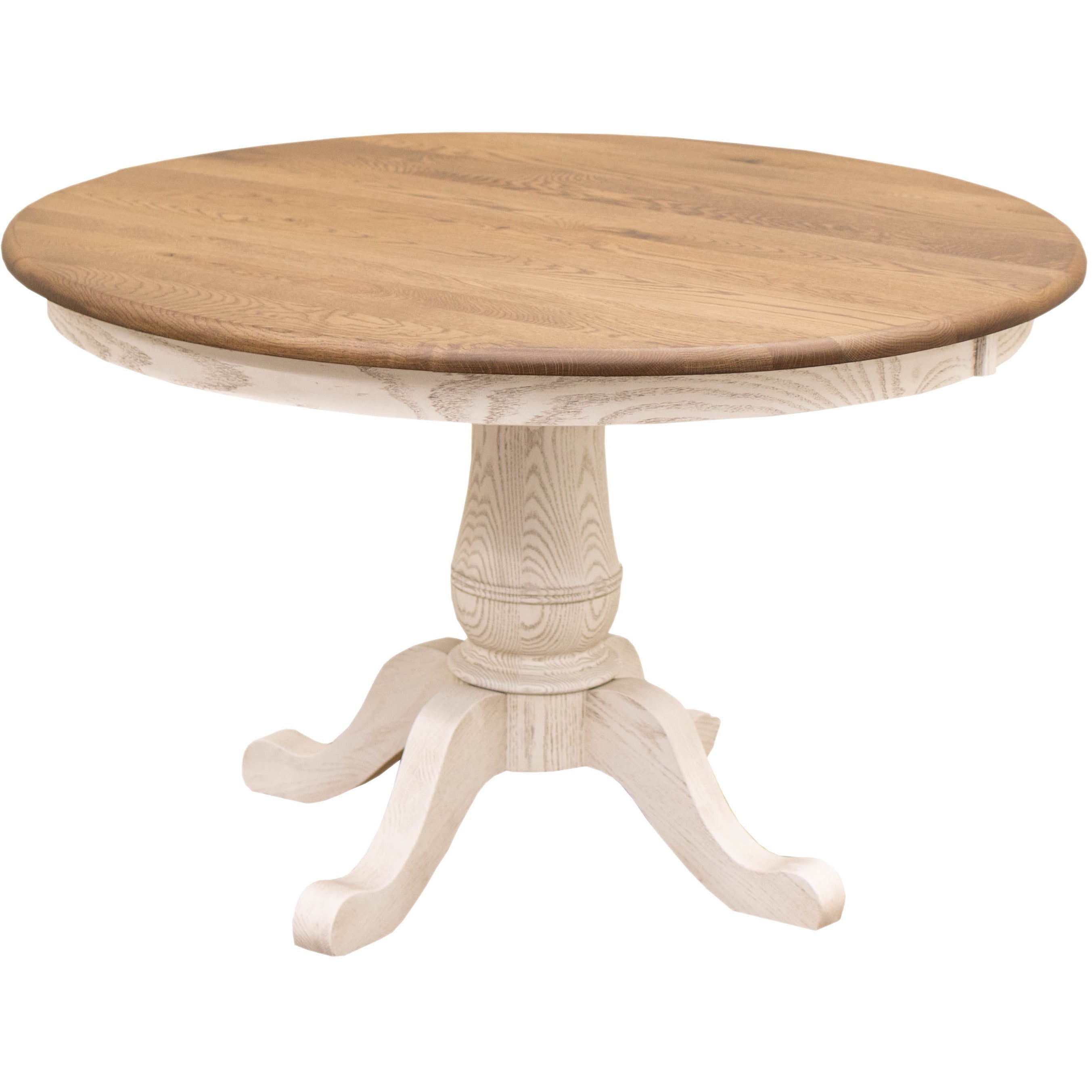 Ellington Round White & Oak Extending Dining Table | O-CS&RWO-CO