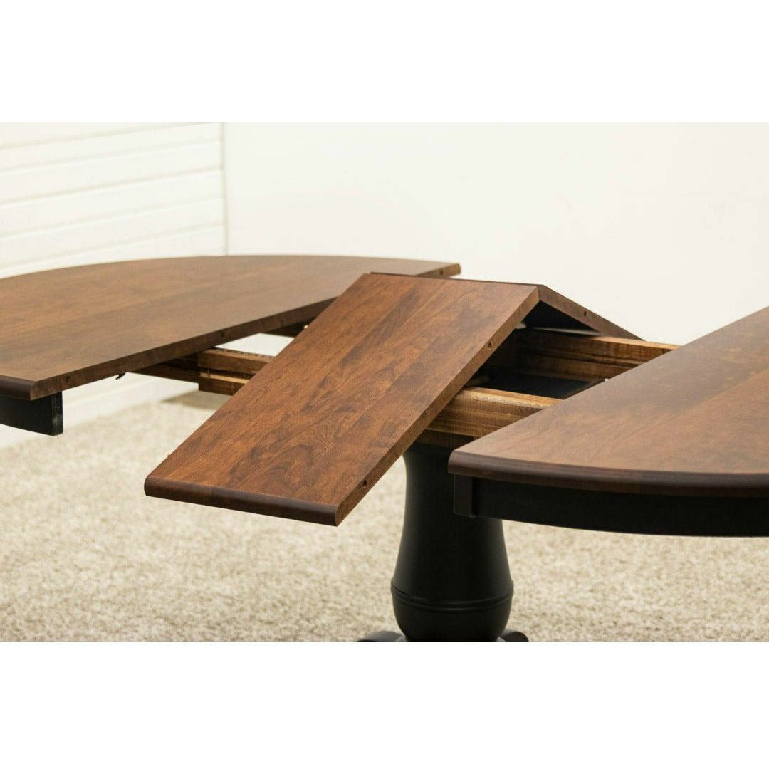 Ellington Round Black & Cherry Extending Dining Table | M-EB&C-GB