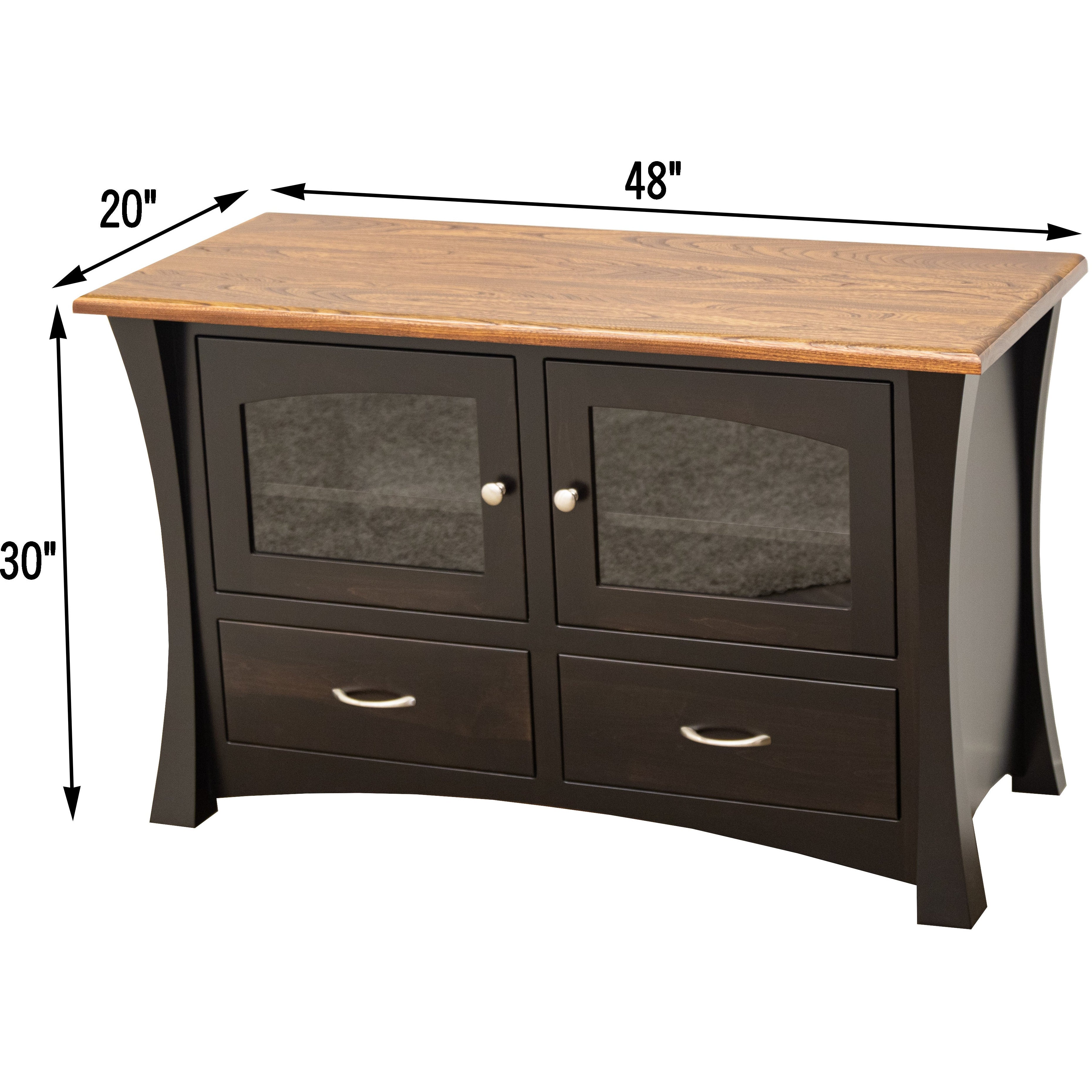 Brooklyn 48" Black & Wood TV Console | M-EB&E-MC