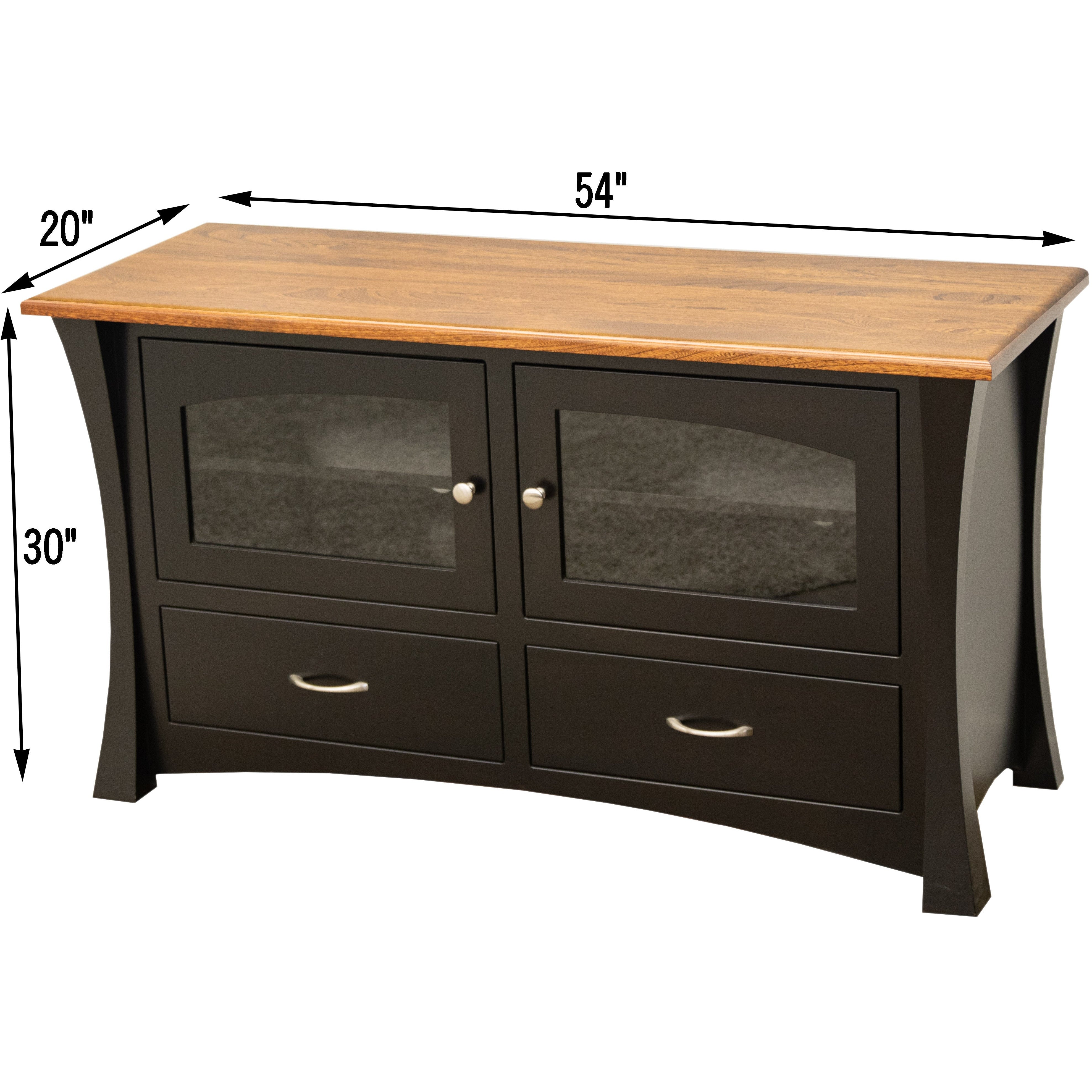 Brooklyn 54" Black & Wood TV Console | M-EB&E-MC