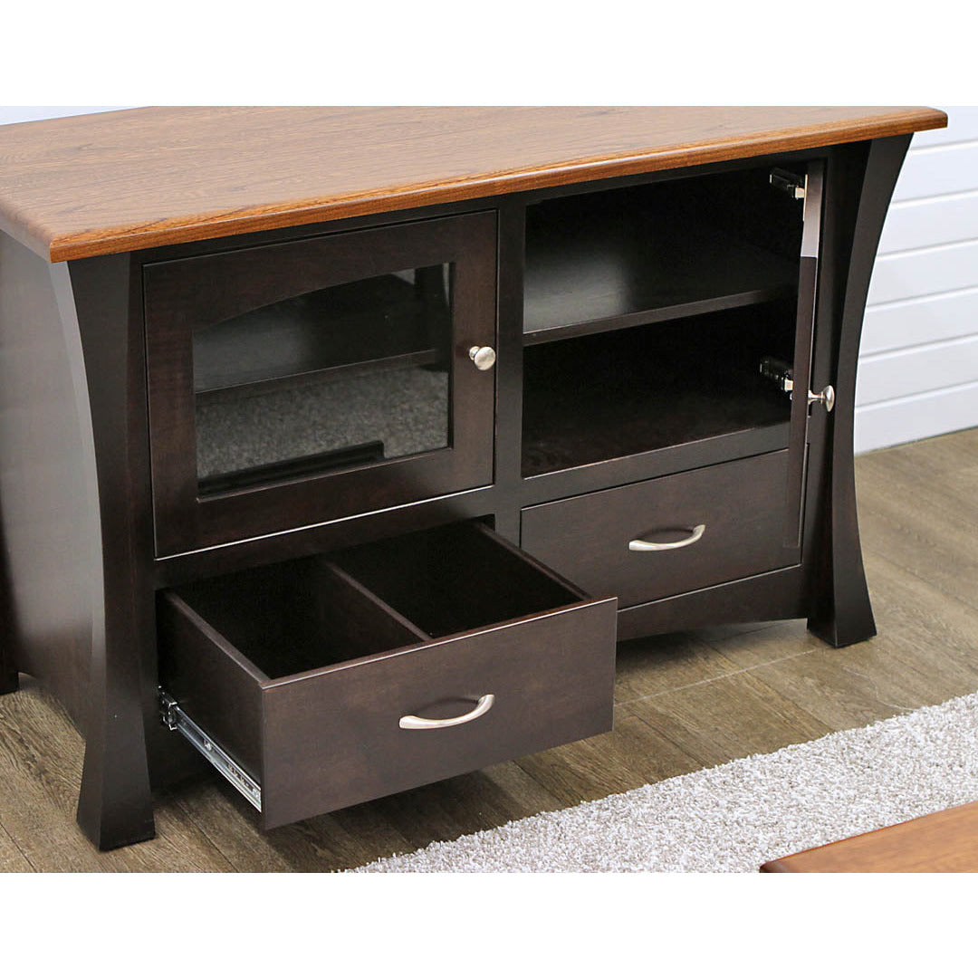 Brooklyn 54" Black & Wood TV Console | M-EB&E-MC