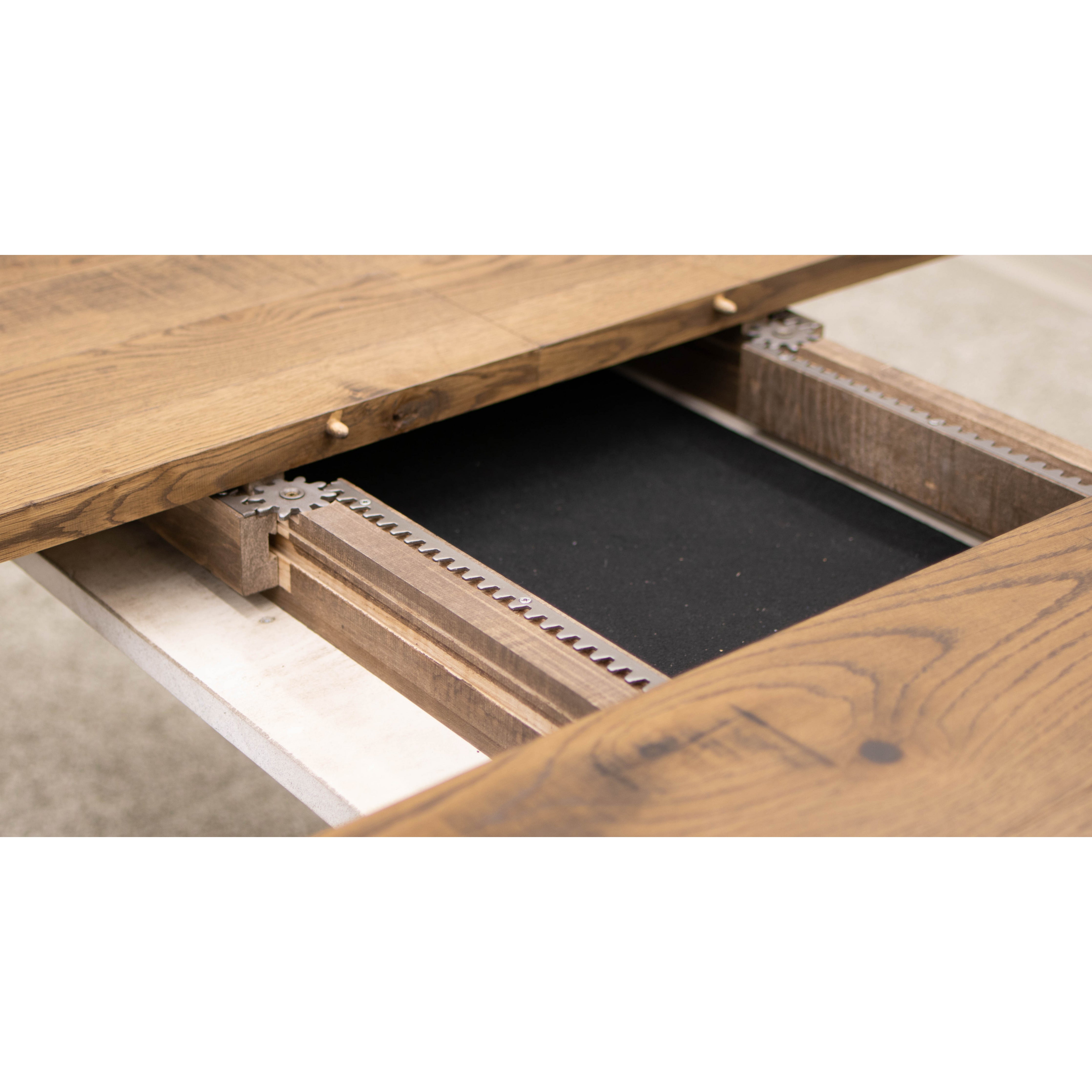 Farmhouse Round White & Oak Extending Dining Table | O-CS&RWO-CO