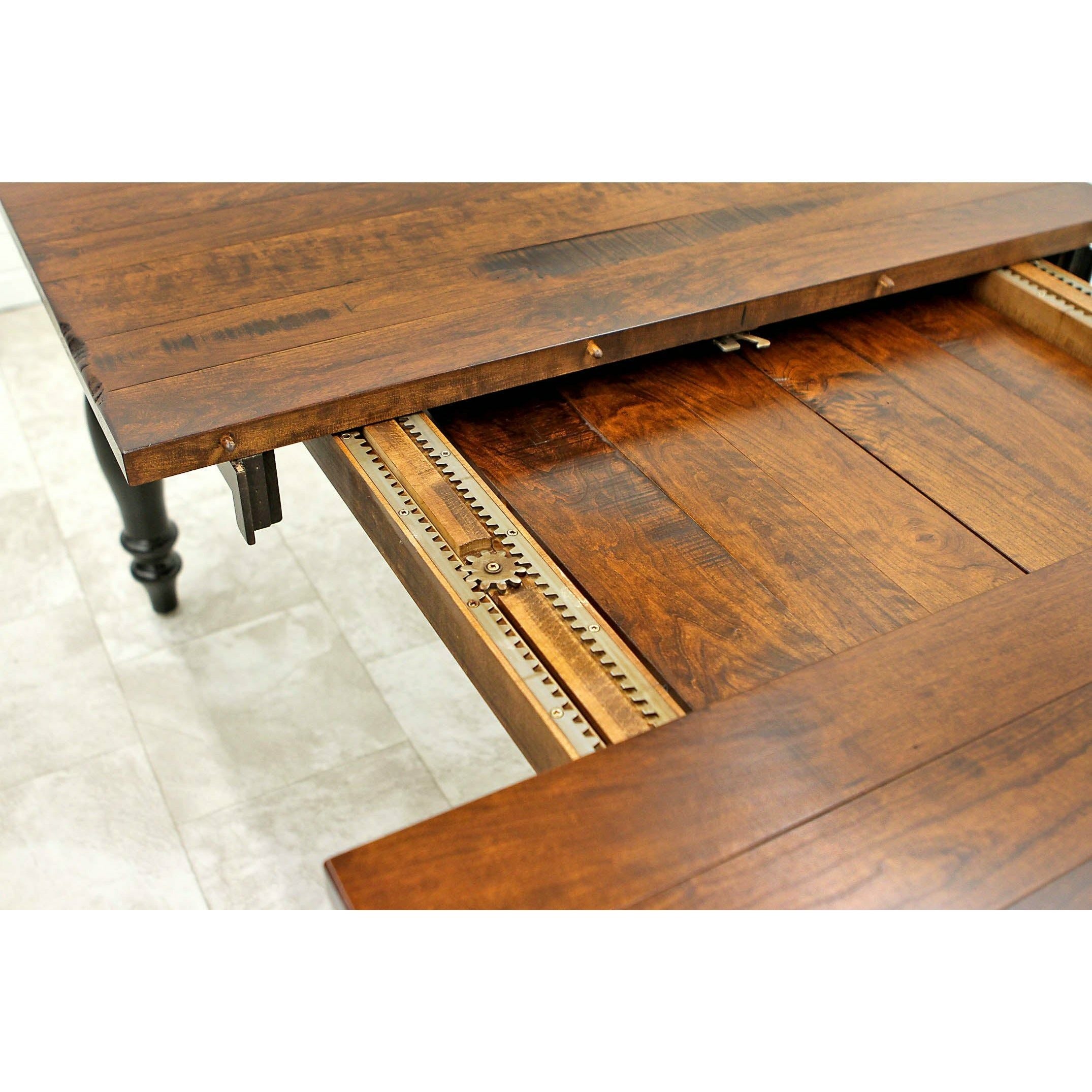 Settler's Farm Leg Black & Wood Extending Dining Table | M-EB&C-MC