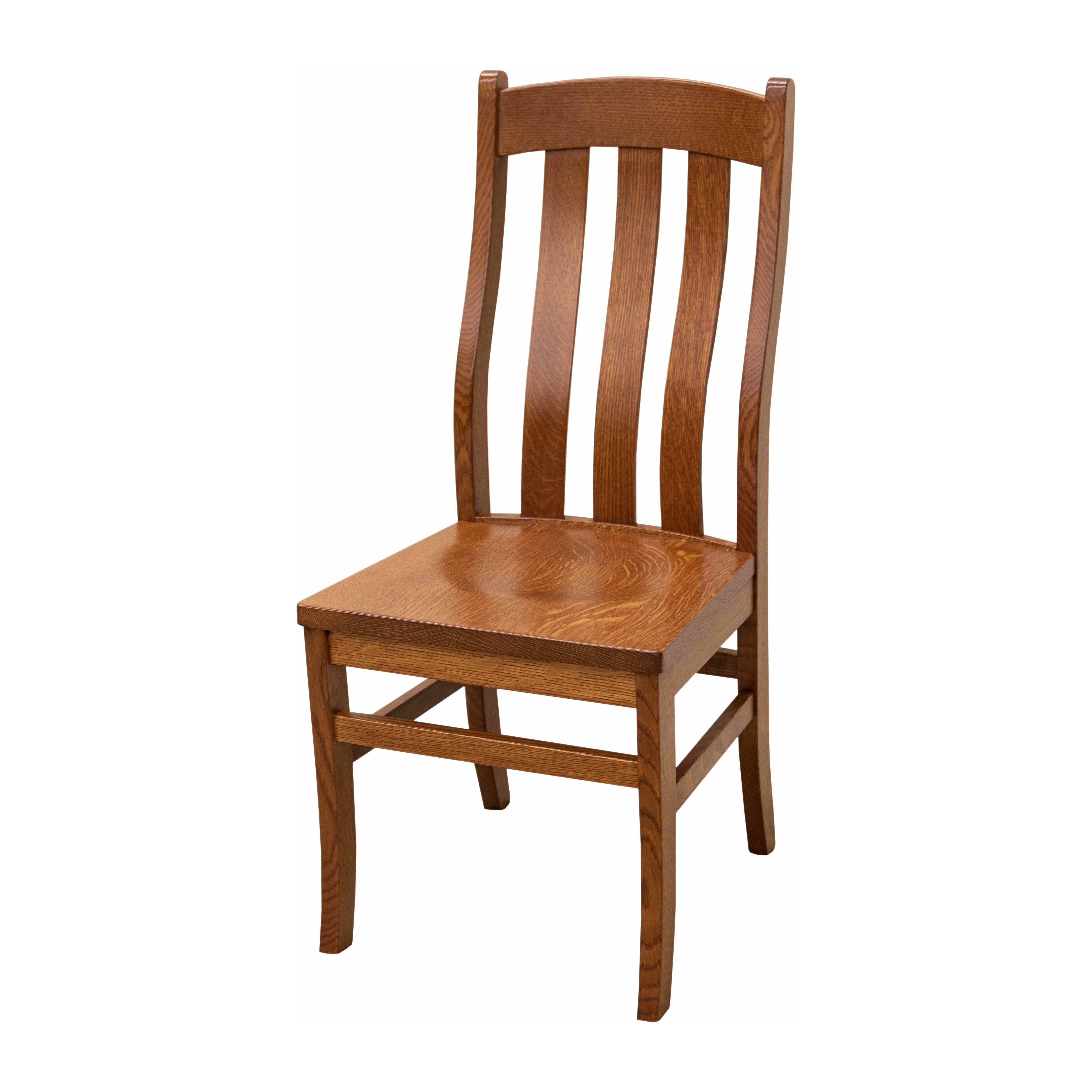 Fostoria Rustic Quarter Sawn White Oak Wood Side Dining Chair | MC