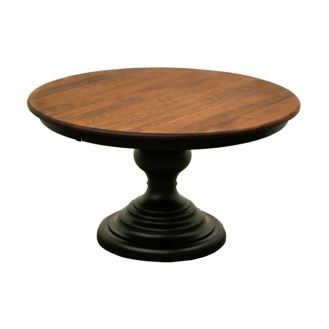 Global Round Black & Cherry Pedestal Dining Table | M-EB&C-MC
