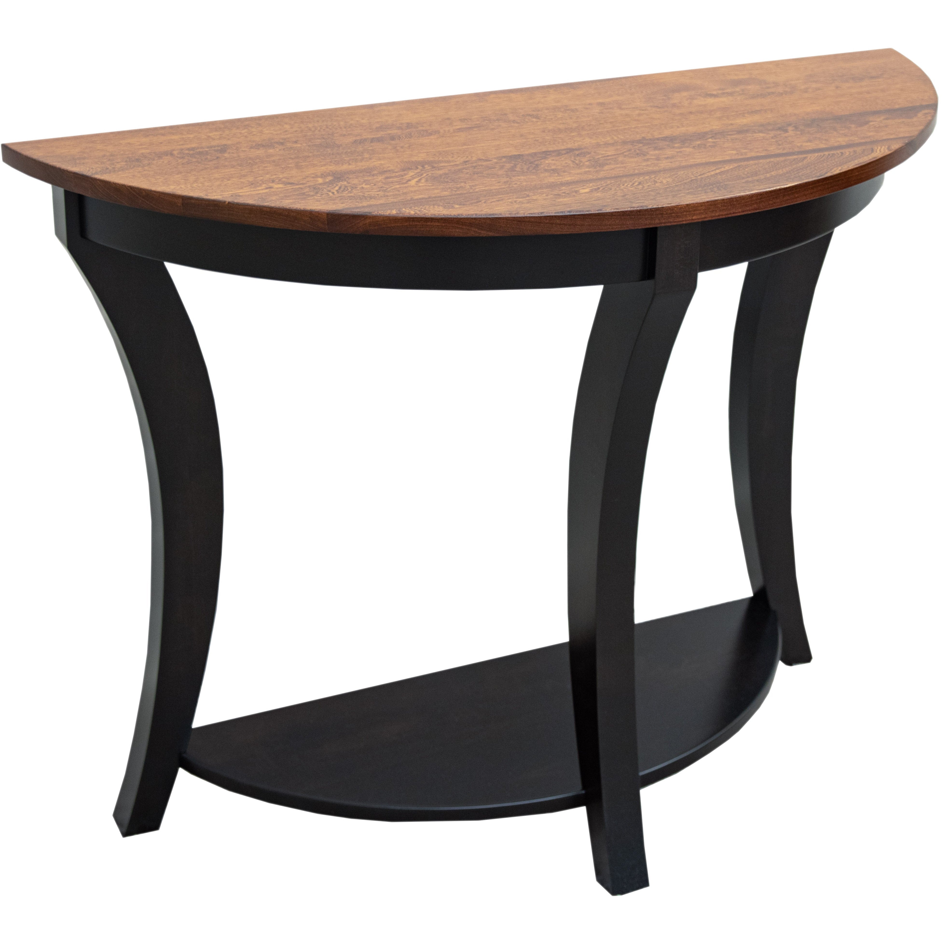 Half Moon Black & Wood Foyer Table | M-EB&E-MC
