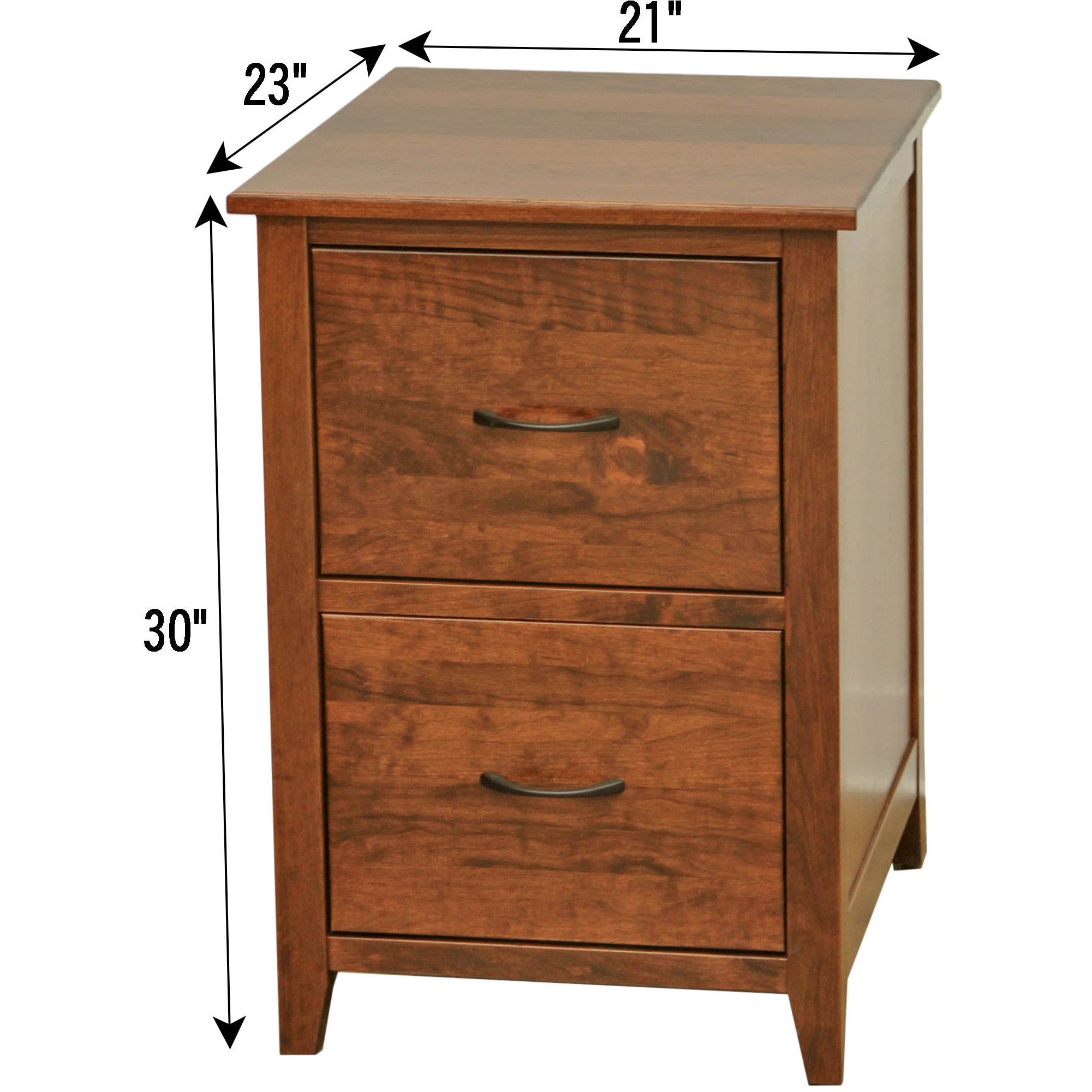 Manhattan Cherry Wood 2-Drawer File Cabinet | GB