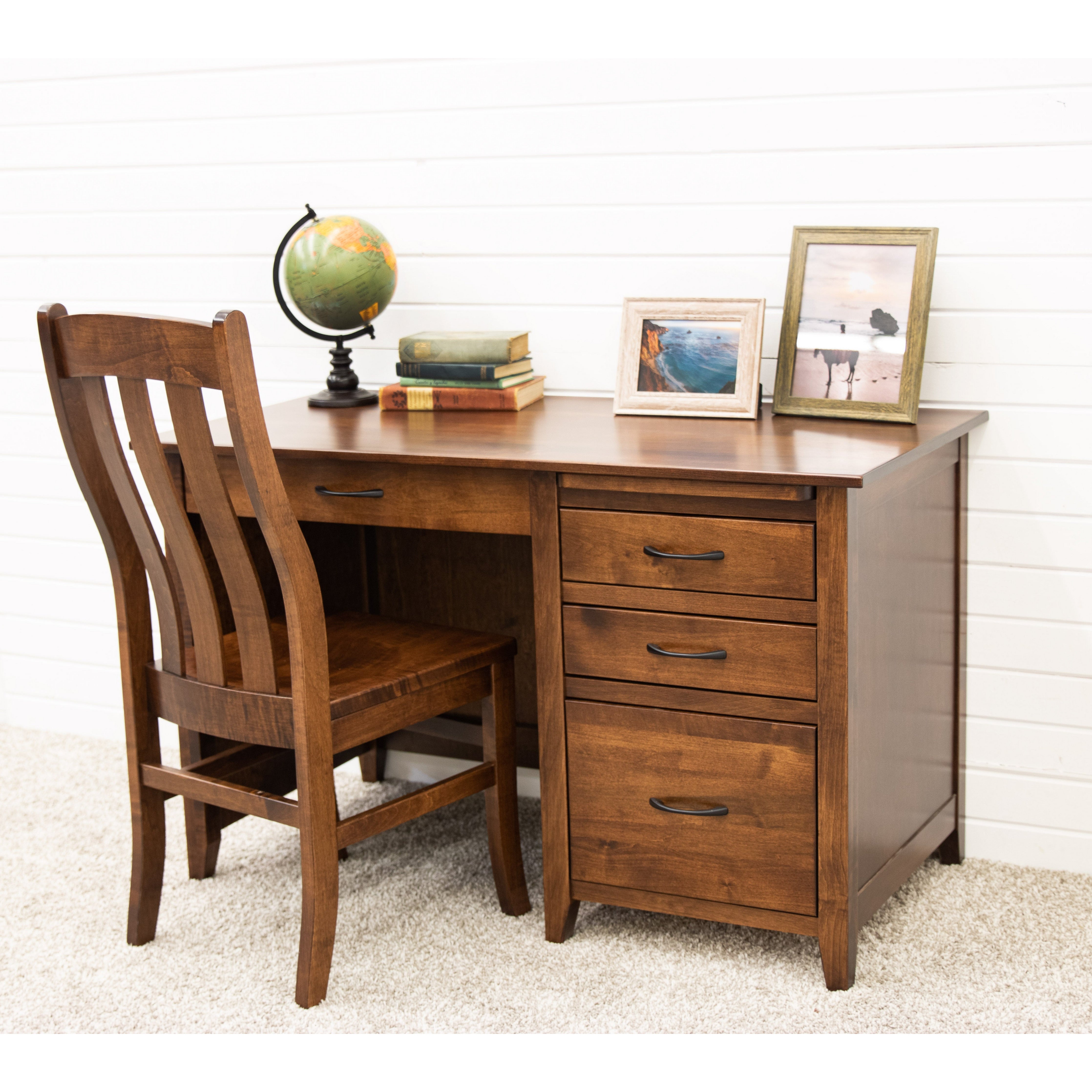 Manhattan Small Maple Wood Desk | ASB