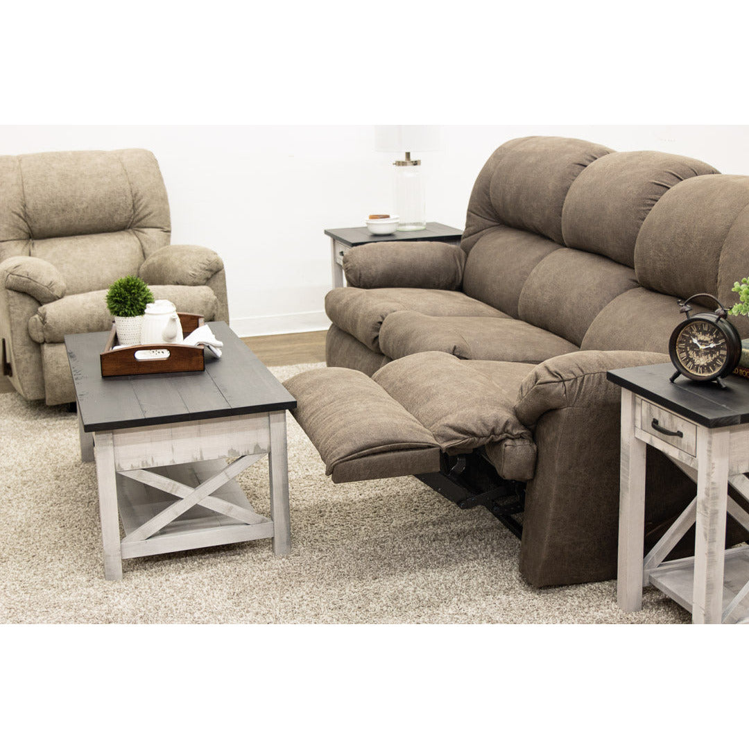 Cambria White & Wood Small Rectangle Open End Table | M-AV&DK