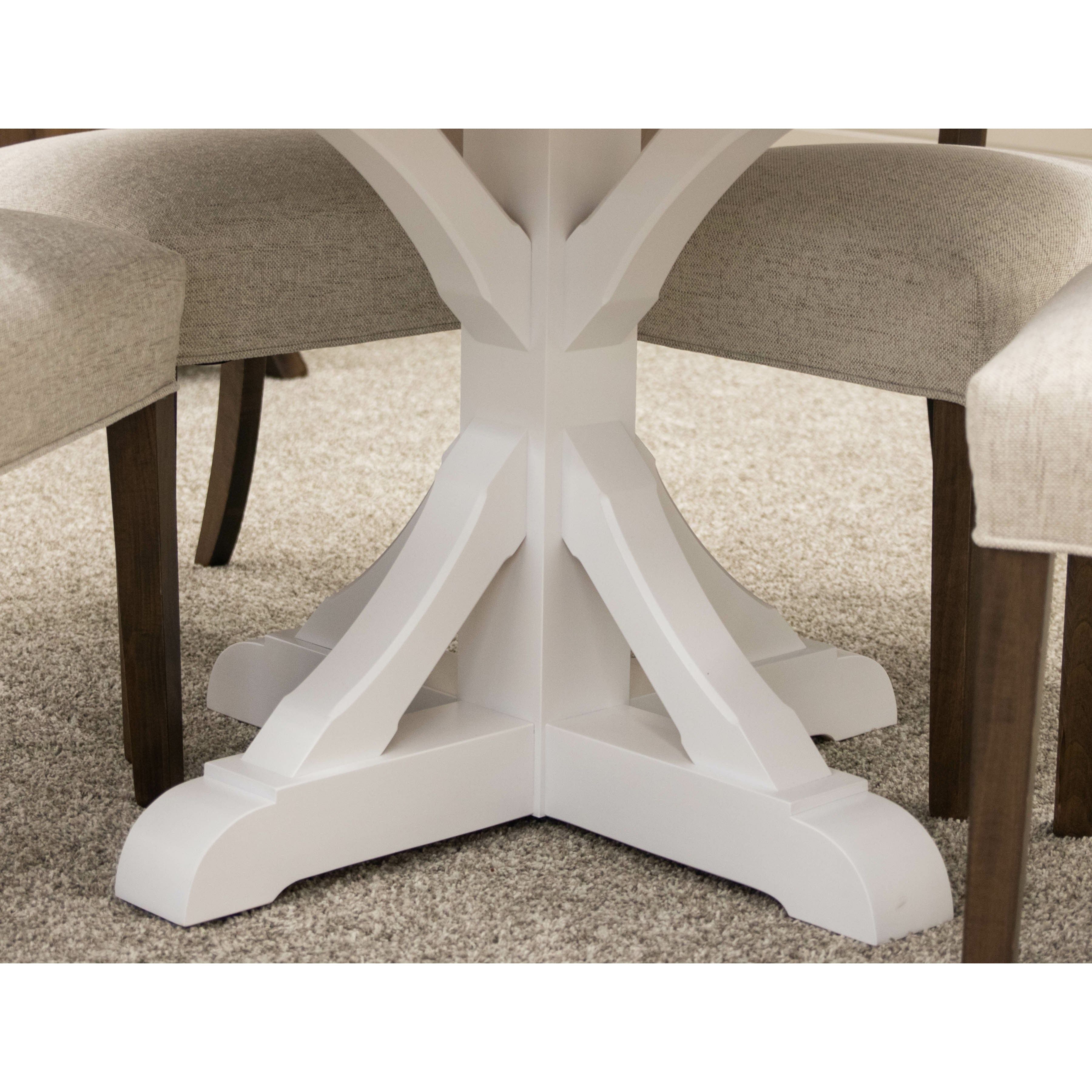 Newport Round White & Wood Extending Dining Table | M-DW&W-NAT