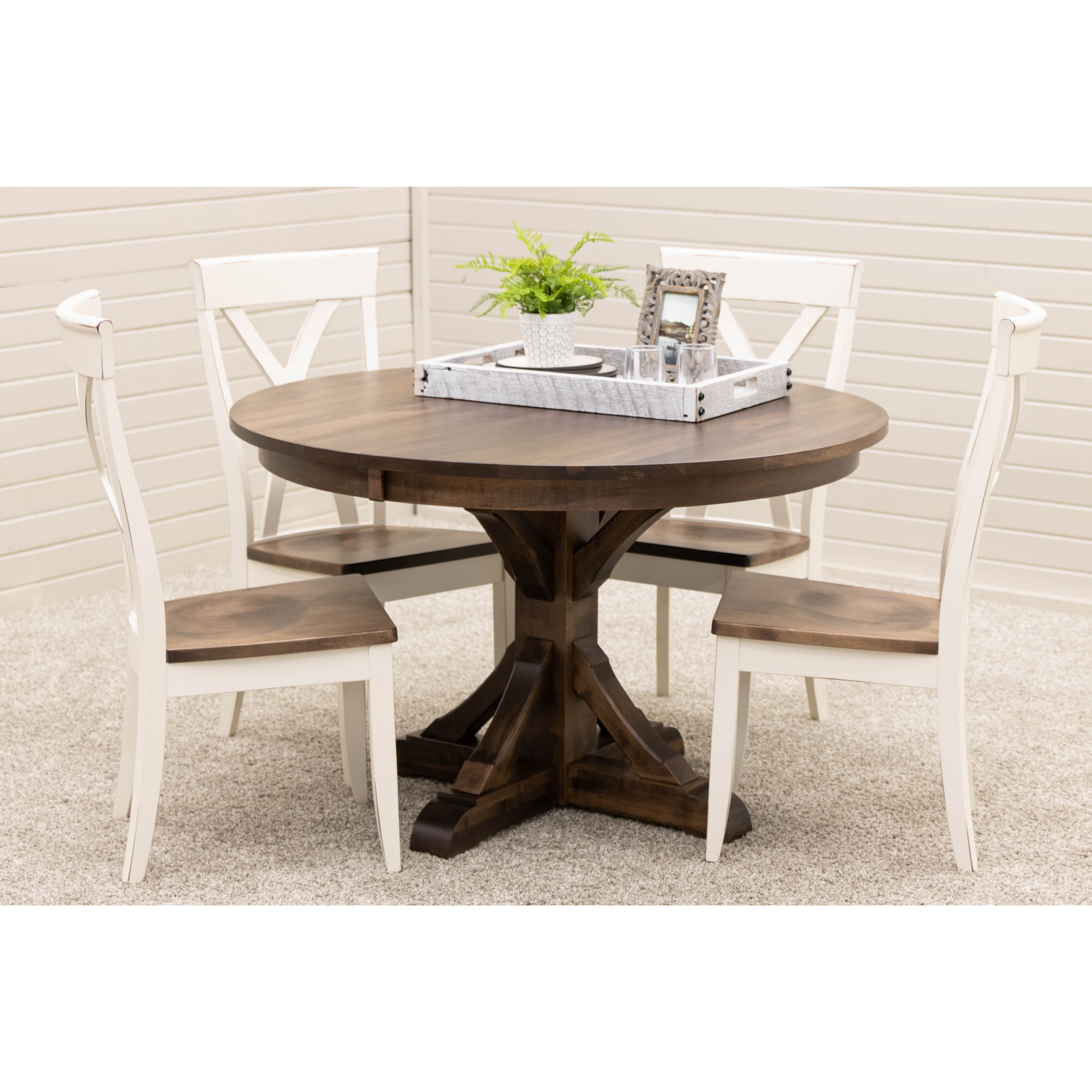 Newport Round Maple Wood Extending Dining Table | CO