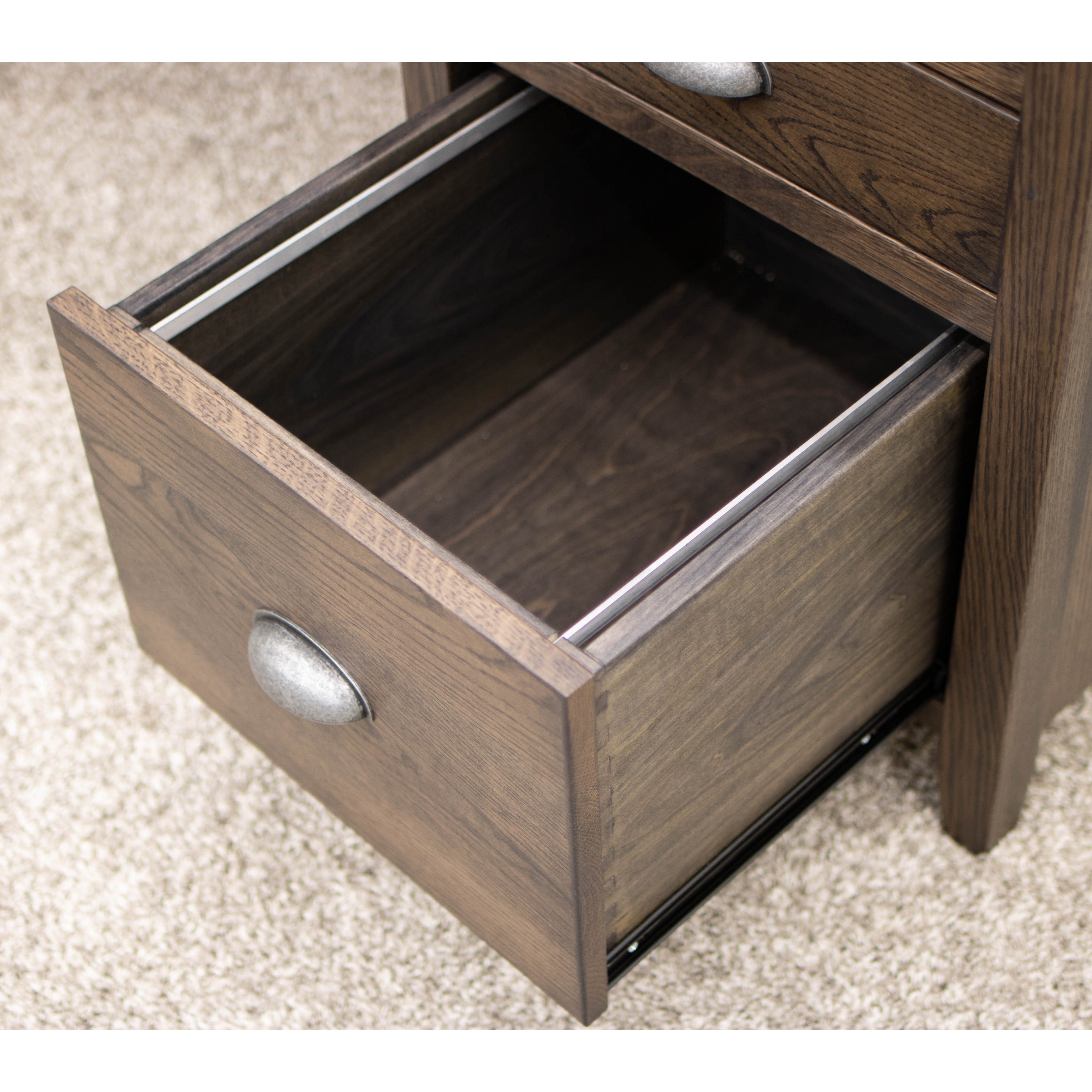 Phoenix White Oak Wood Desk with Hutch Top | SB