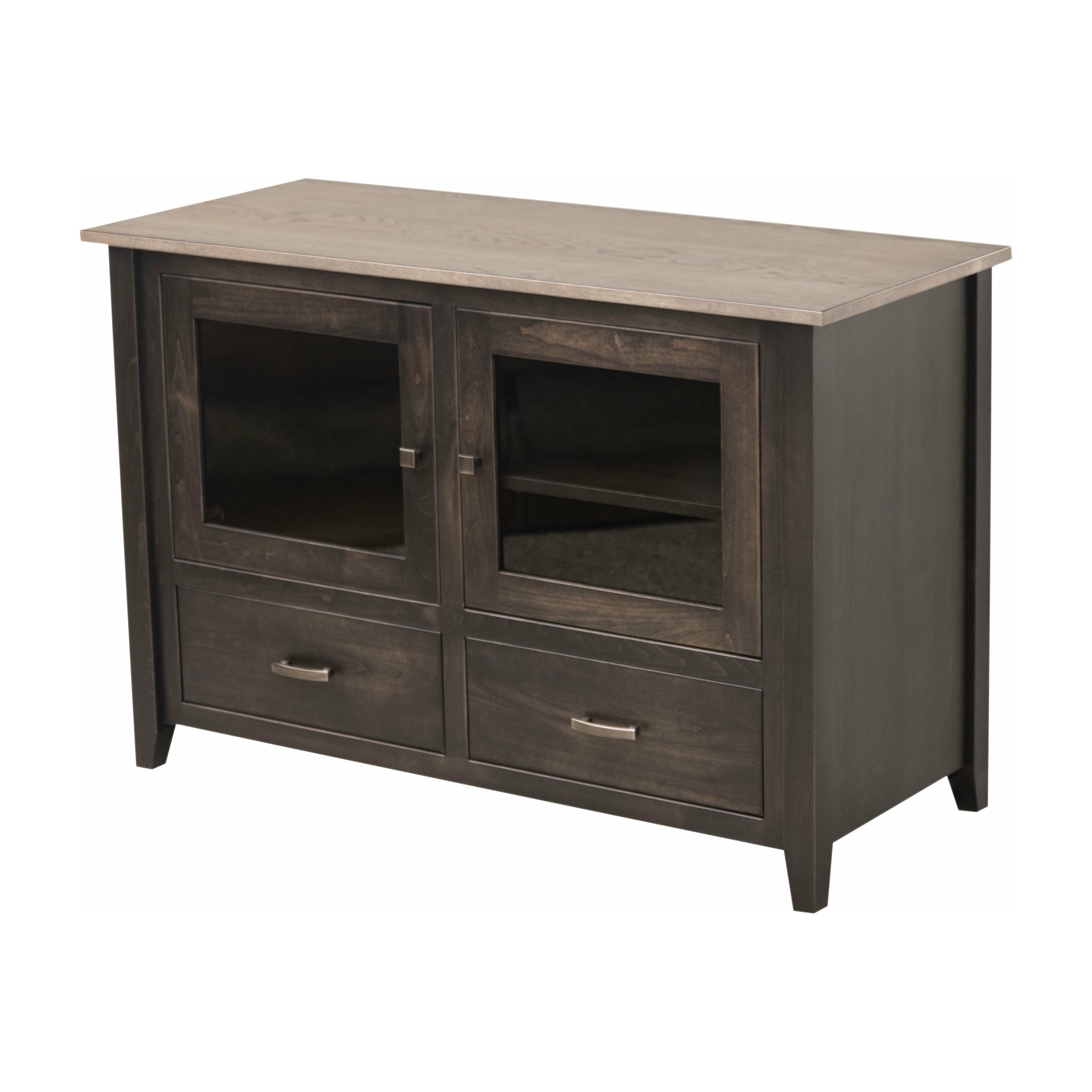 Riverton 48" Black & Wood TV Console | M-DK&RWO-GRB