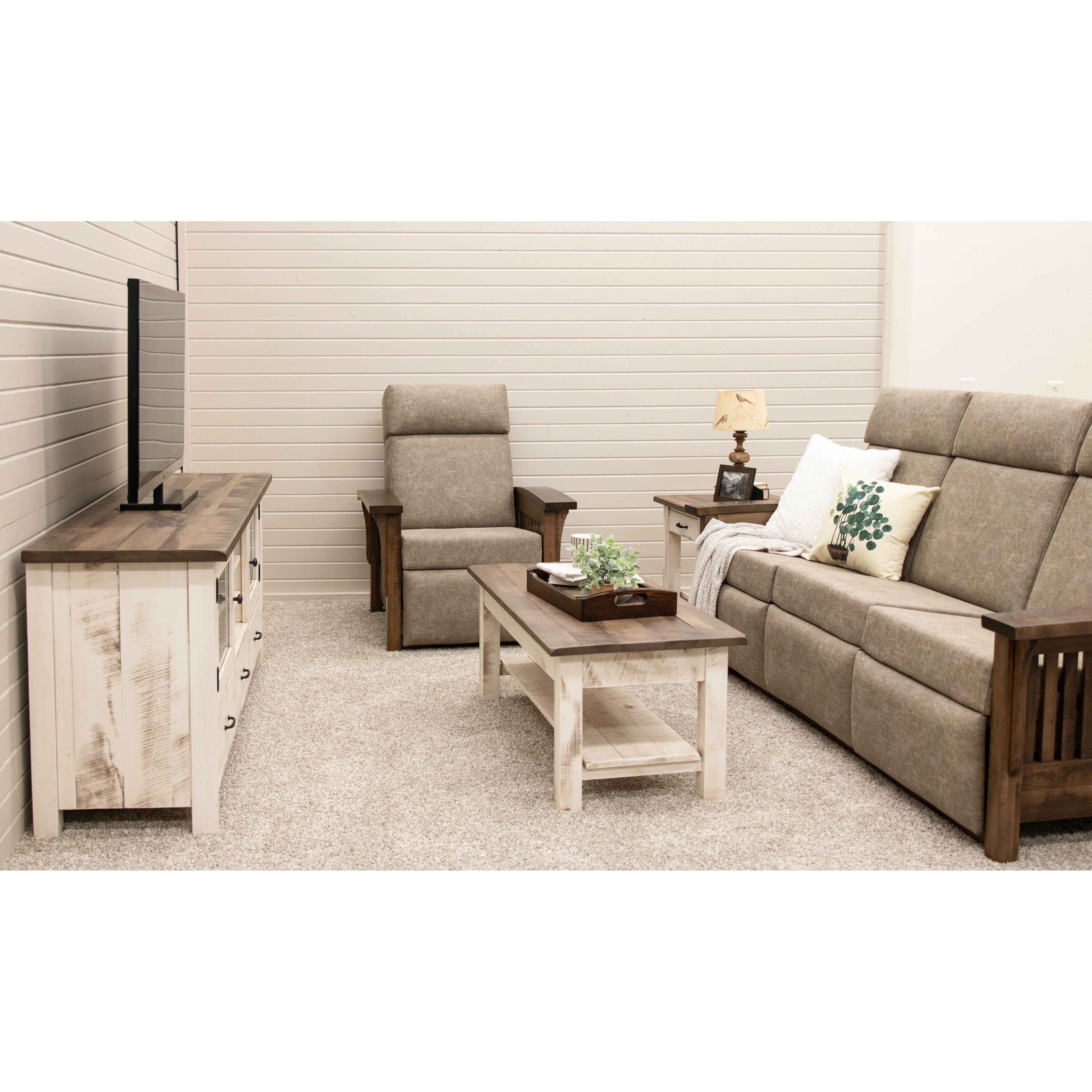 Mission Wallhugger Reclining Sofa with Wood Arms | 22-61