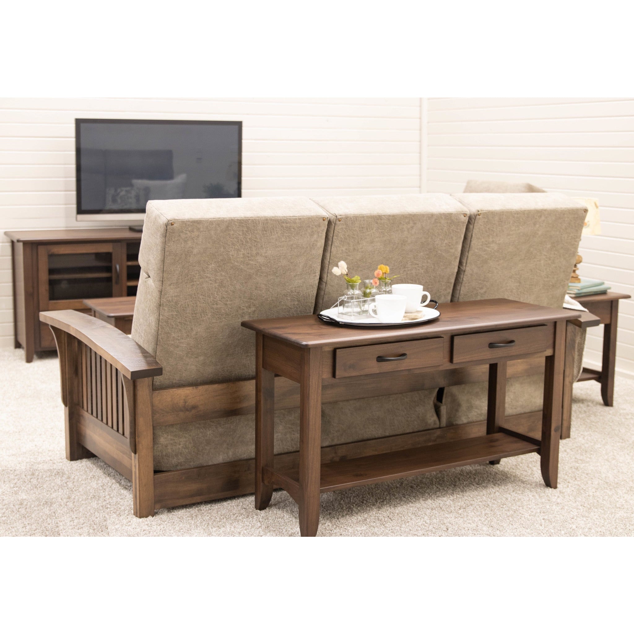 Austin Walnut Wood Open Sofa Table | CO