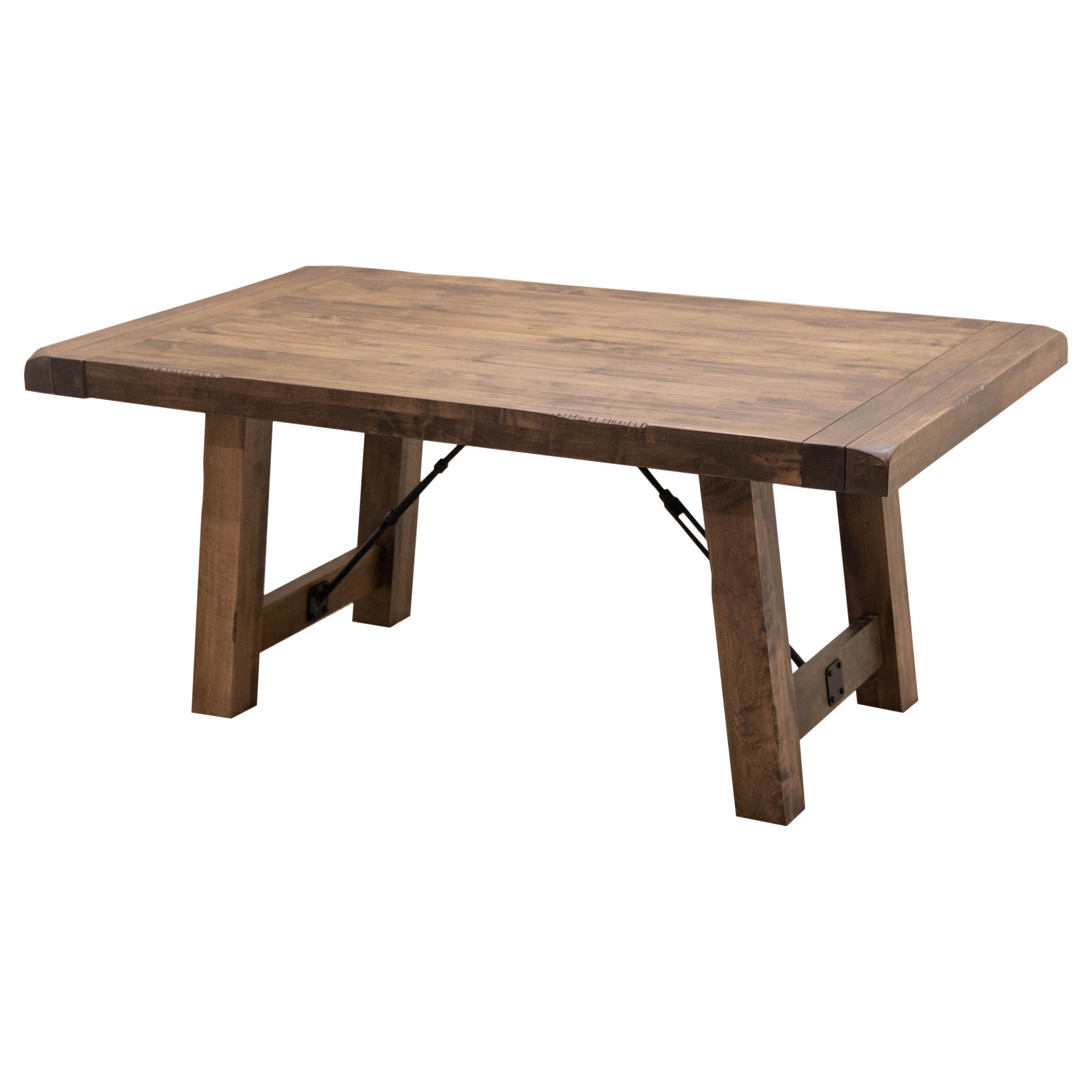 Settler's Trestle Large Maple Wood Extending Dining Table | CO