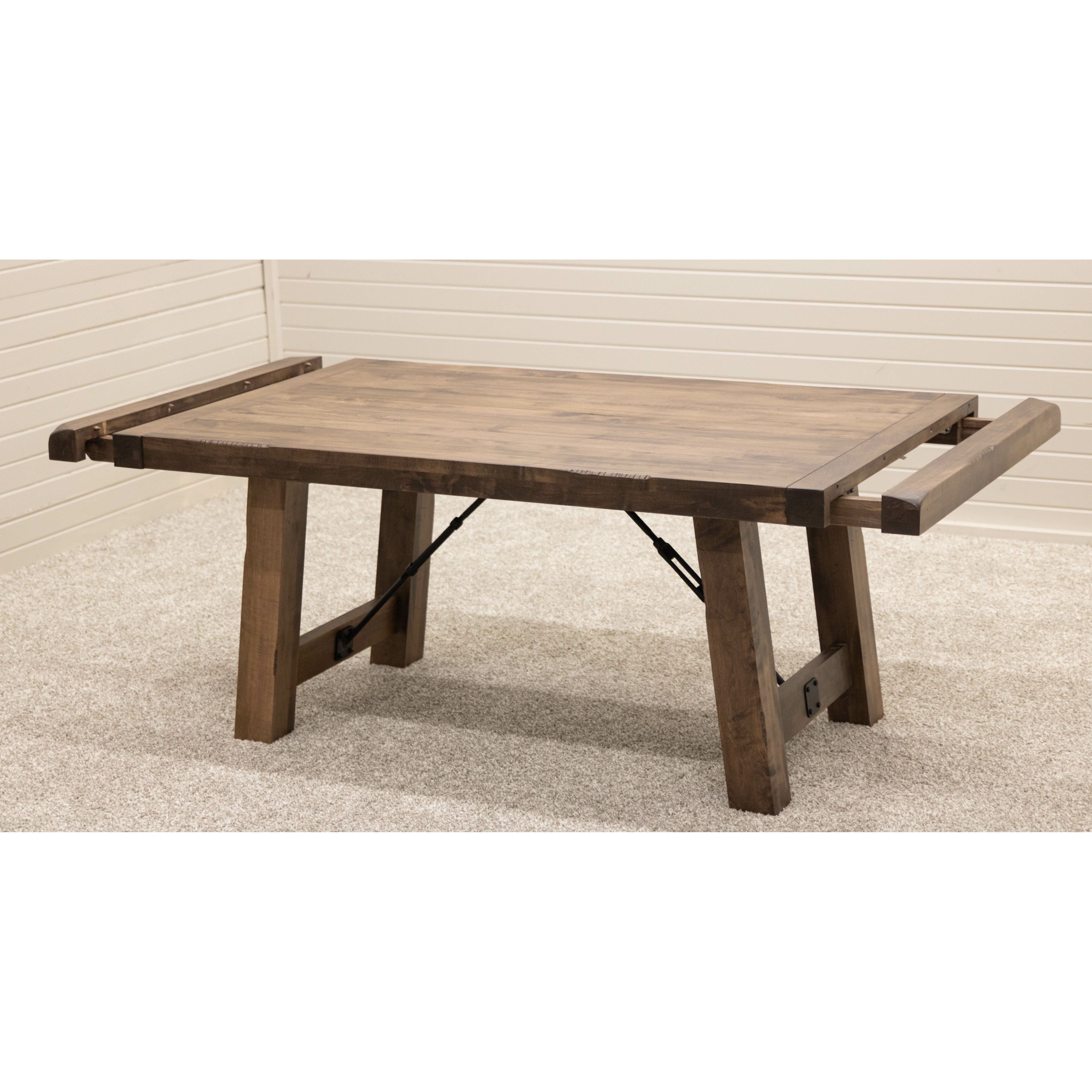 Settler's Trestle Large Maple Wood Extending Dining Table | CO