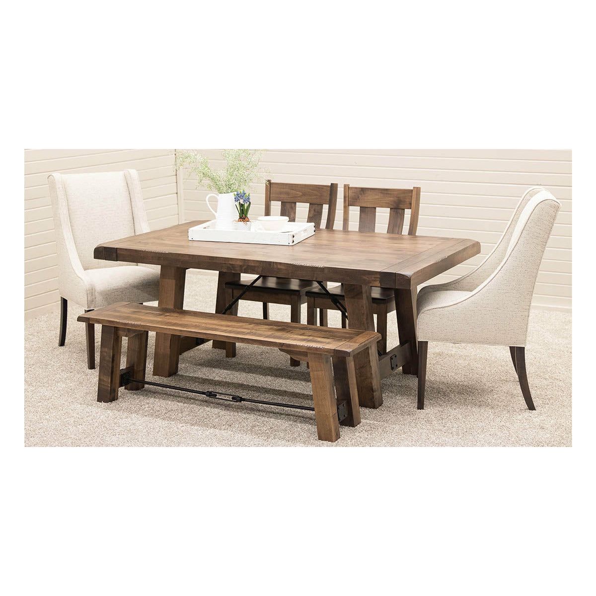 Settler's Trestle Large Maple Wood Extending Dining Table | CO