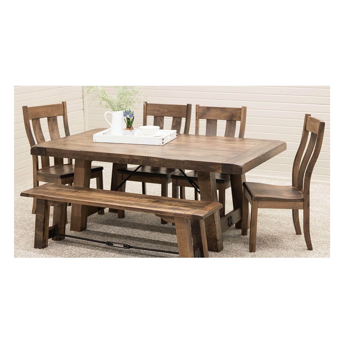 Settler's Trestle Maple Wood Dining Bench | CO