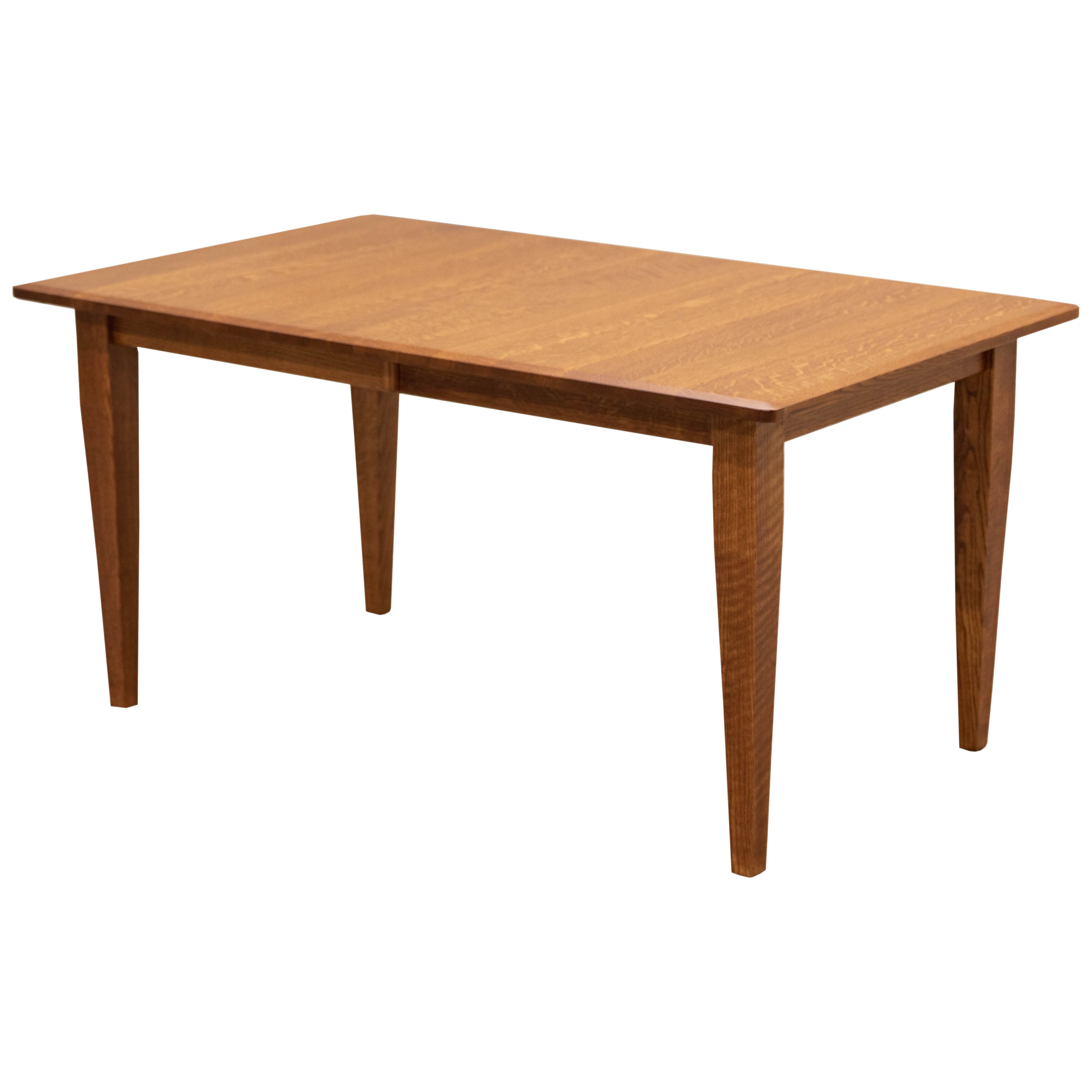 Lakeland Shaker Quarter Sawn White Oak Wood Small Rectangle Kitchen Table | MC
