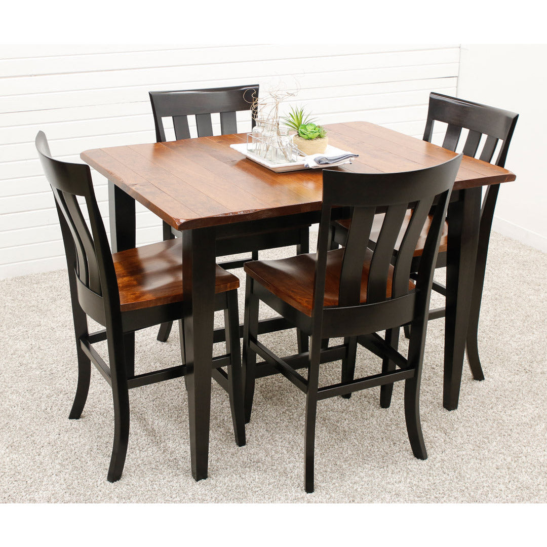 Camden Shaker Black & Wood Extending Pub Table | M-EB&C-MC