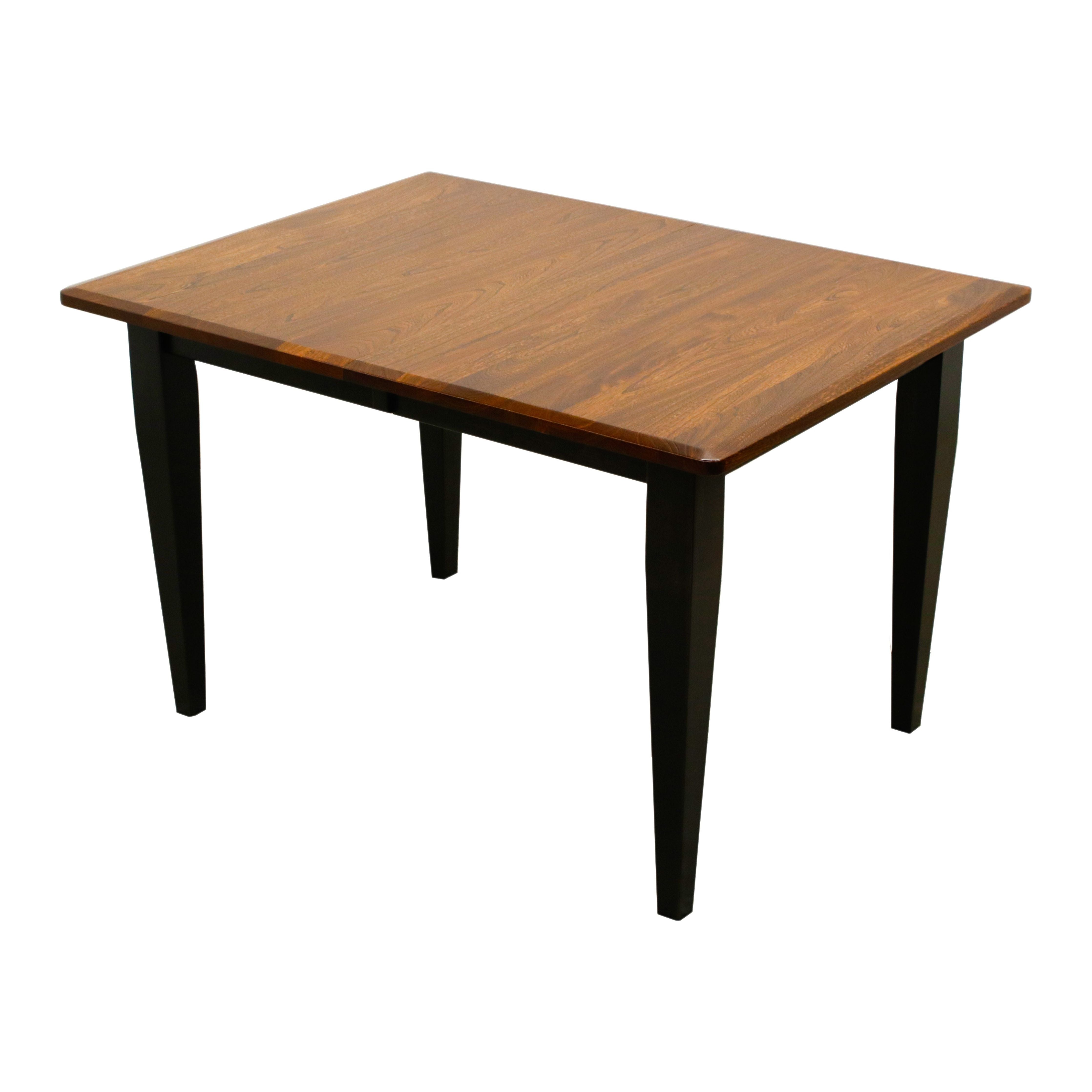 Lakeland Shaker Small Amish Kitchen Table with Black Legs | M-EB&E-MC