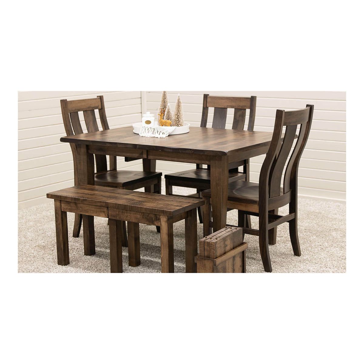 Lakeland Shaker Small Modern Extending Maple Wood Kitchen Table | CO