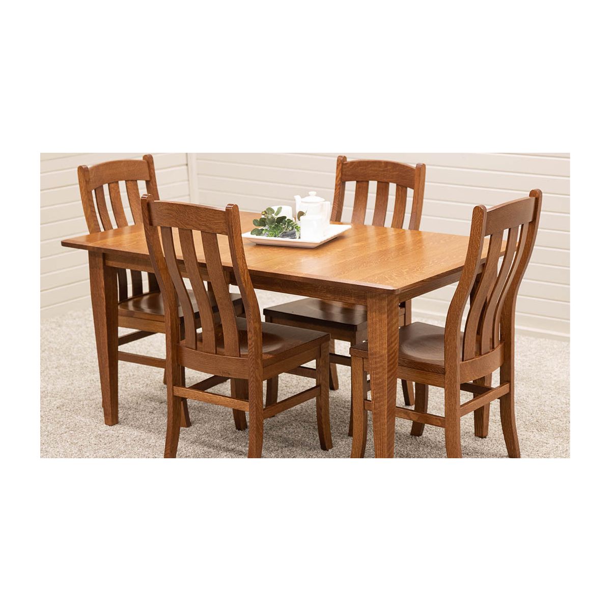 Lakeland Shaker Quarter Sawn White Oak Wood Small Rectangle Kitchen Table | MC