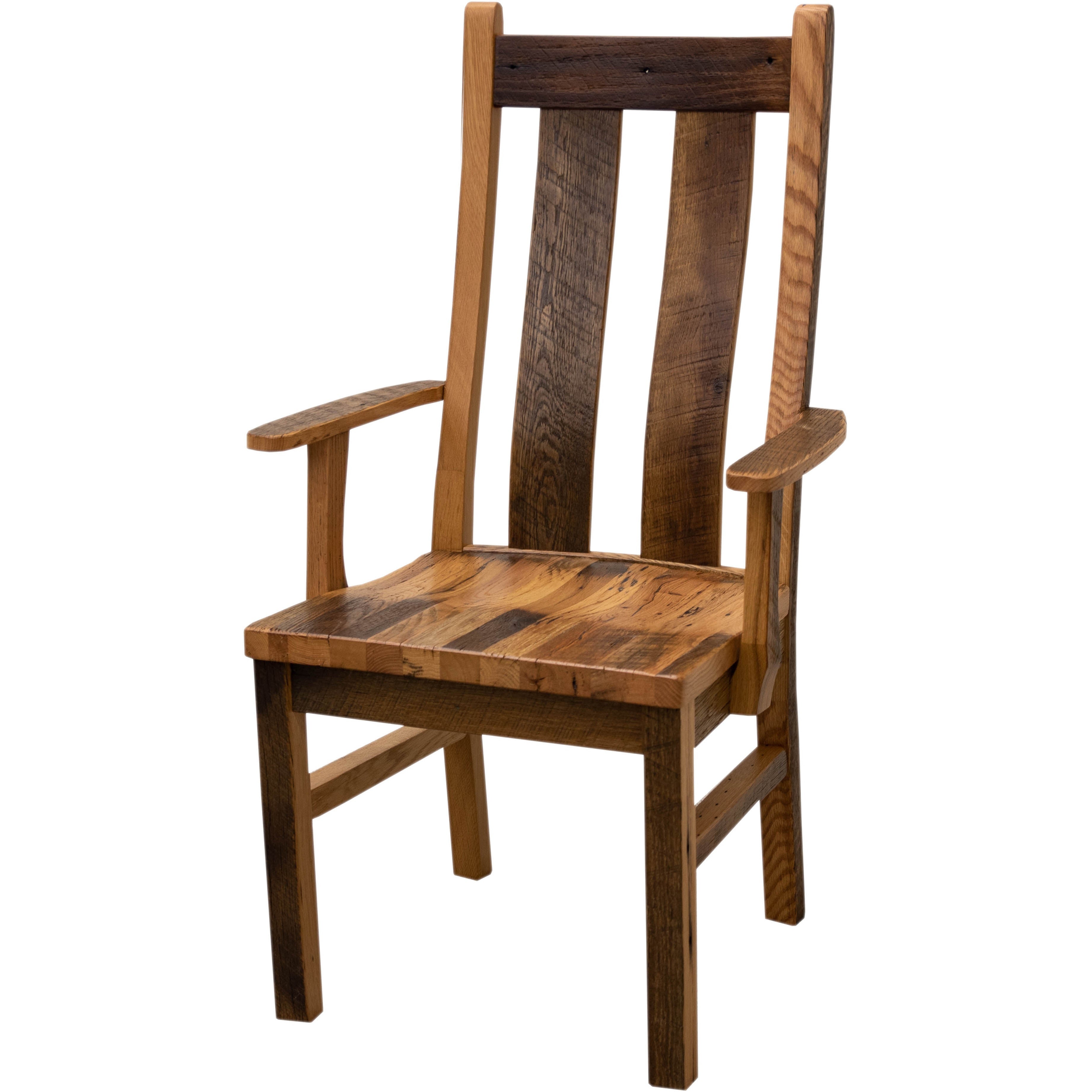 Carson Reclaimed Wood Arm Dining Chair | NAT