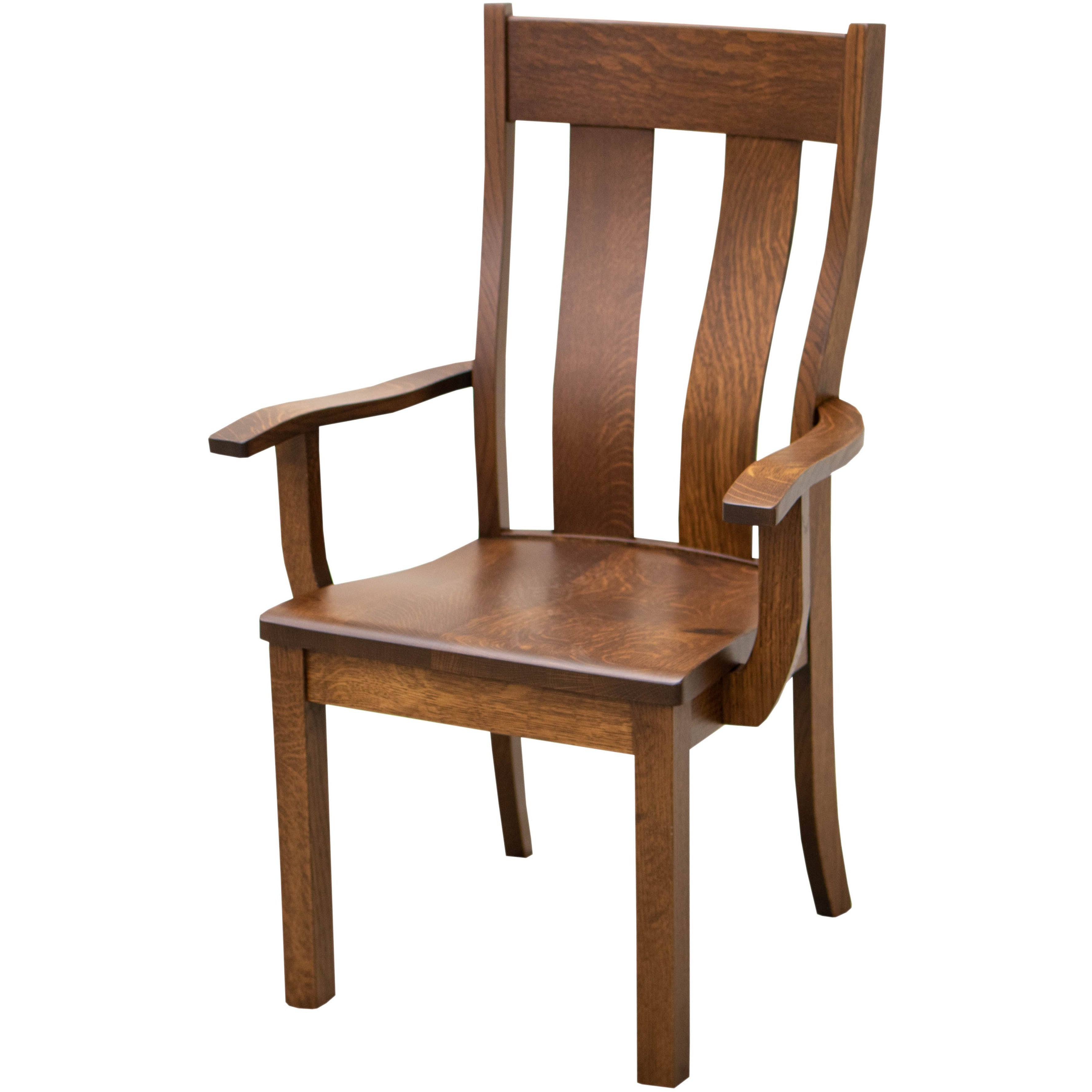 Urbana Rustic Quarter Sawn White Oak Wood Arm Dining Chair | GB
