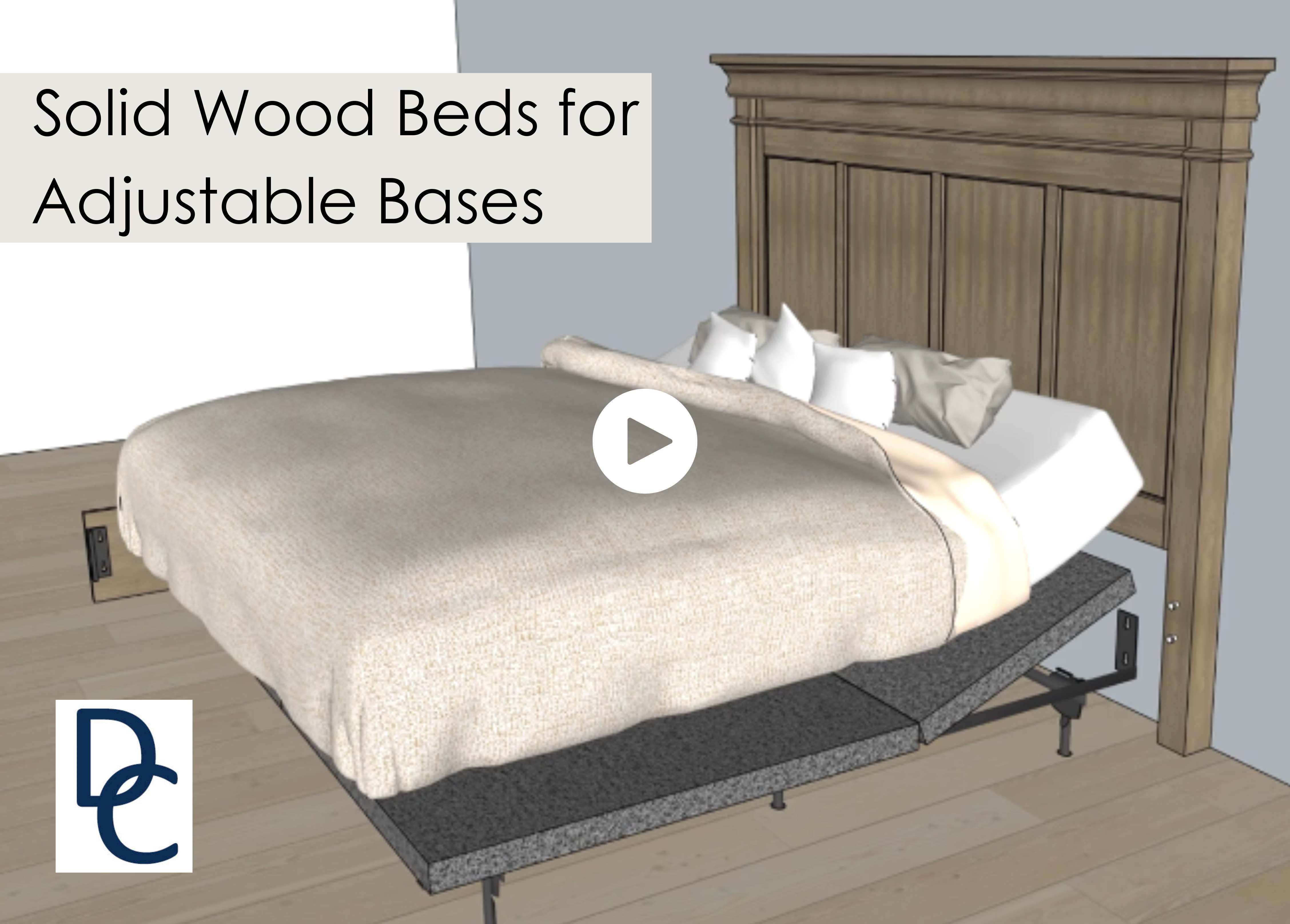 Solid Wood Beds with Adjustable Bases