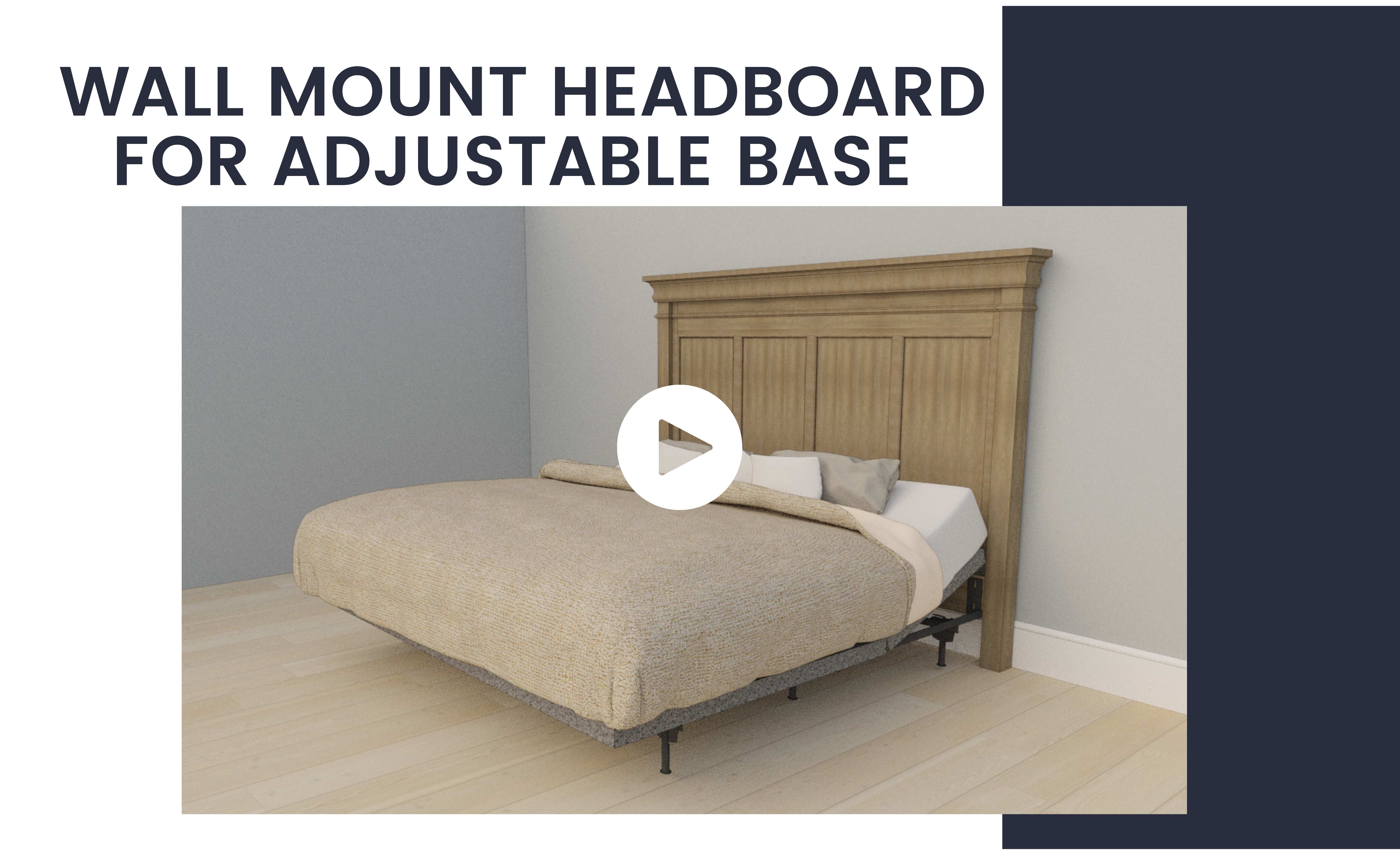 Wooden Headboards for Adjustable Bed Bases: Wall Mount Your Solid Wood Headboard with French Cleat