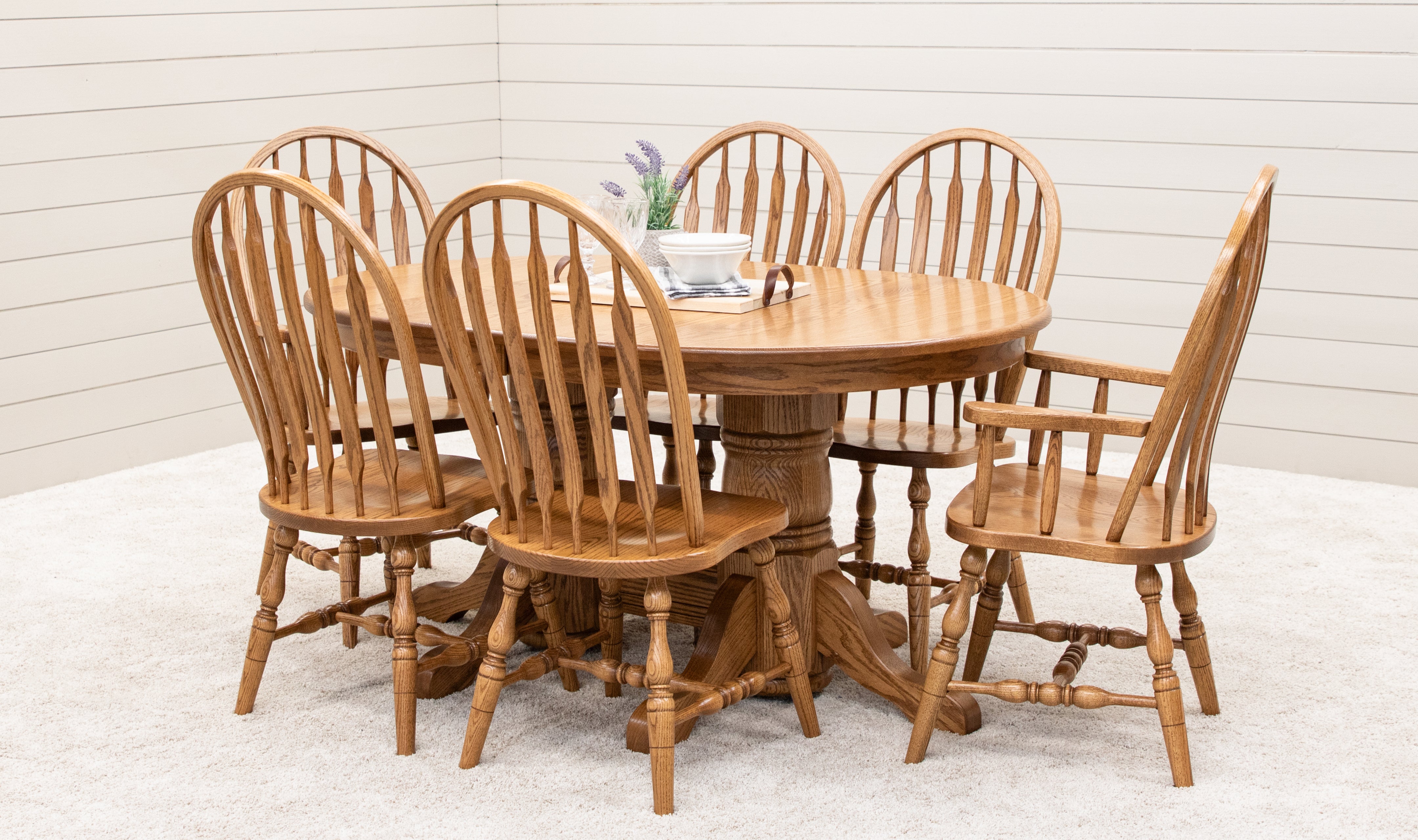 Traditional Double Pedestal Dining Set