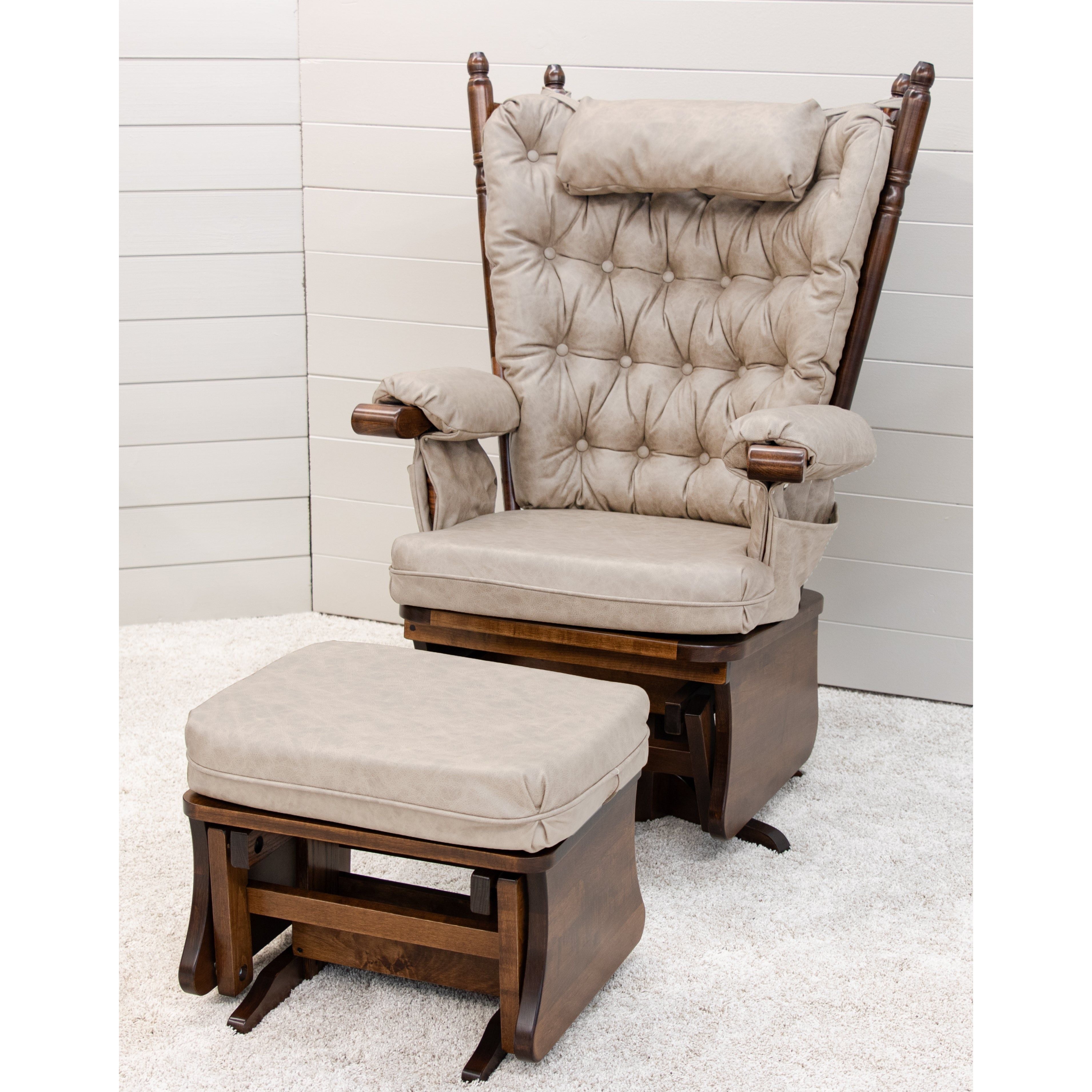 Traditional Swivel Glider Rocker Ottoman