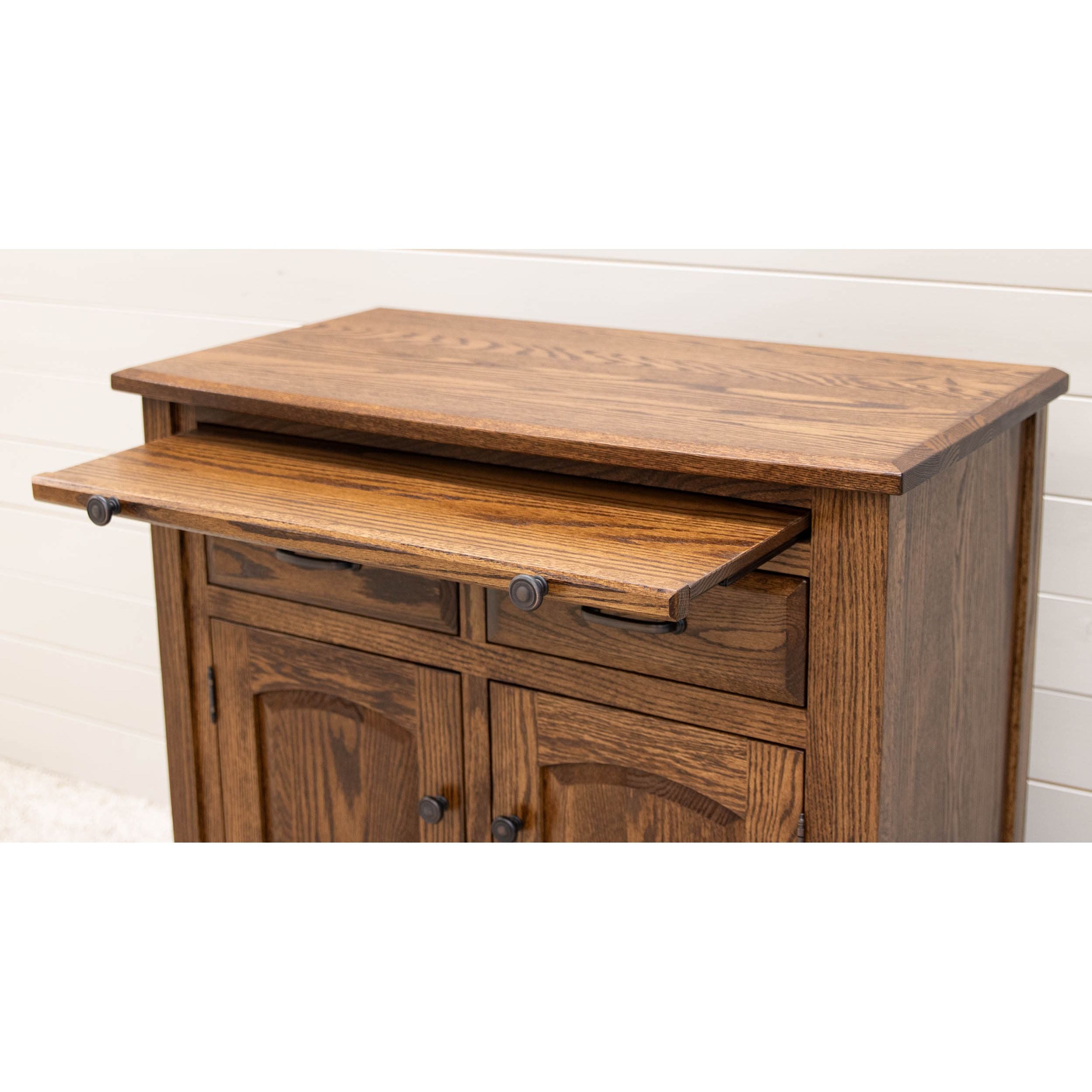 Biltmore 2-Door Oak Wood Buffet Cabinet | Honey Cider Stain