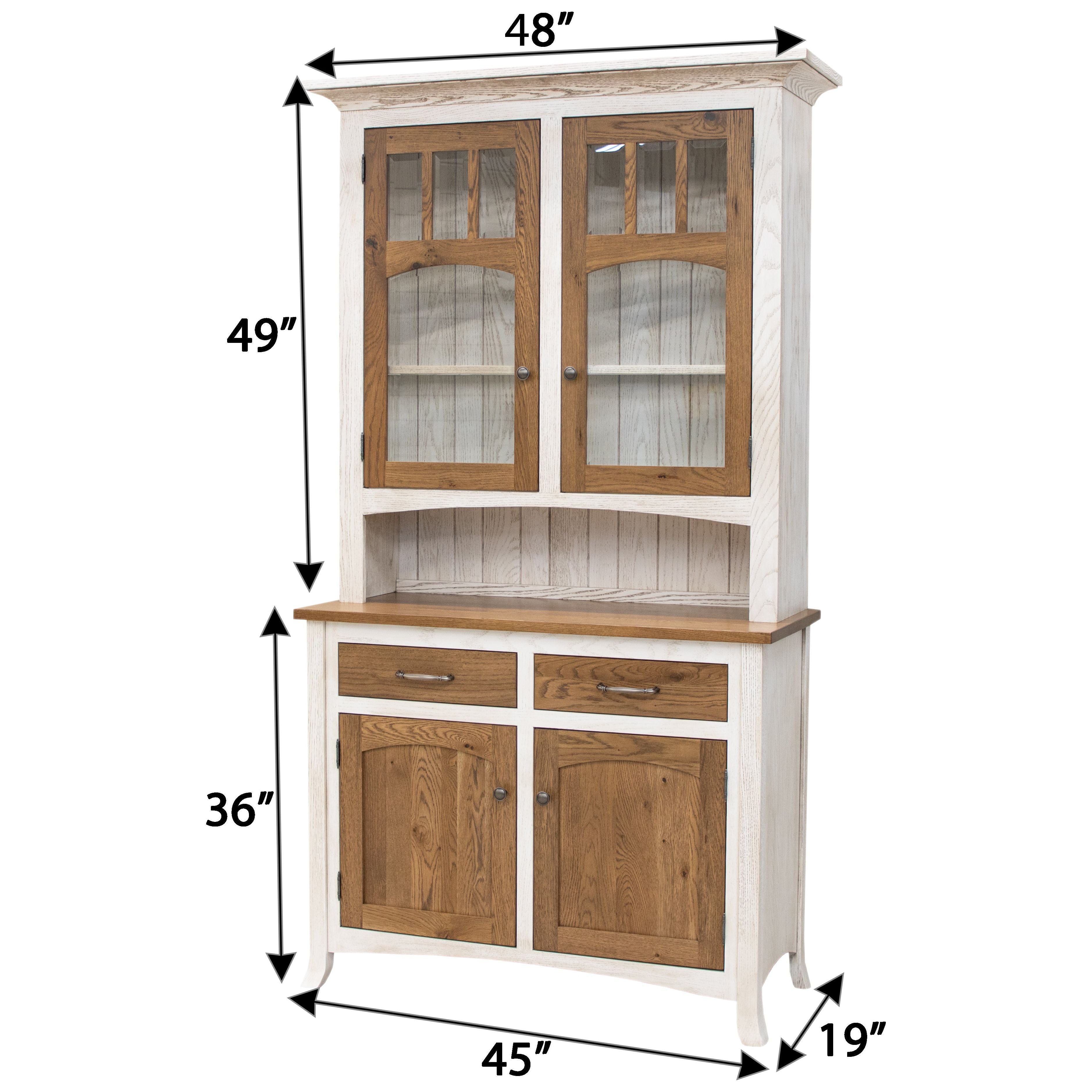 Biltmore White and Wood Hutch - 2-Door | CW&CO