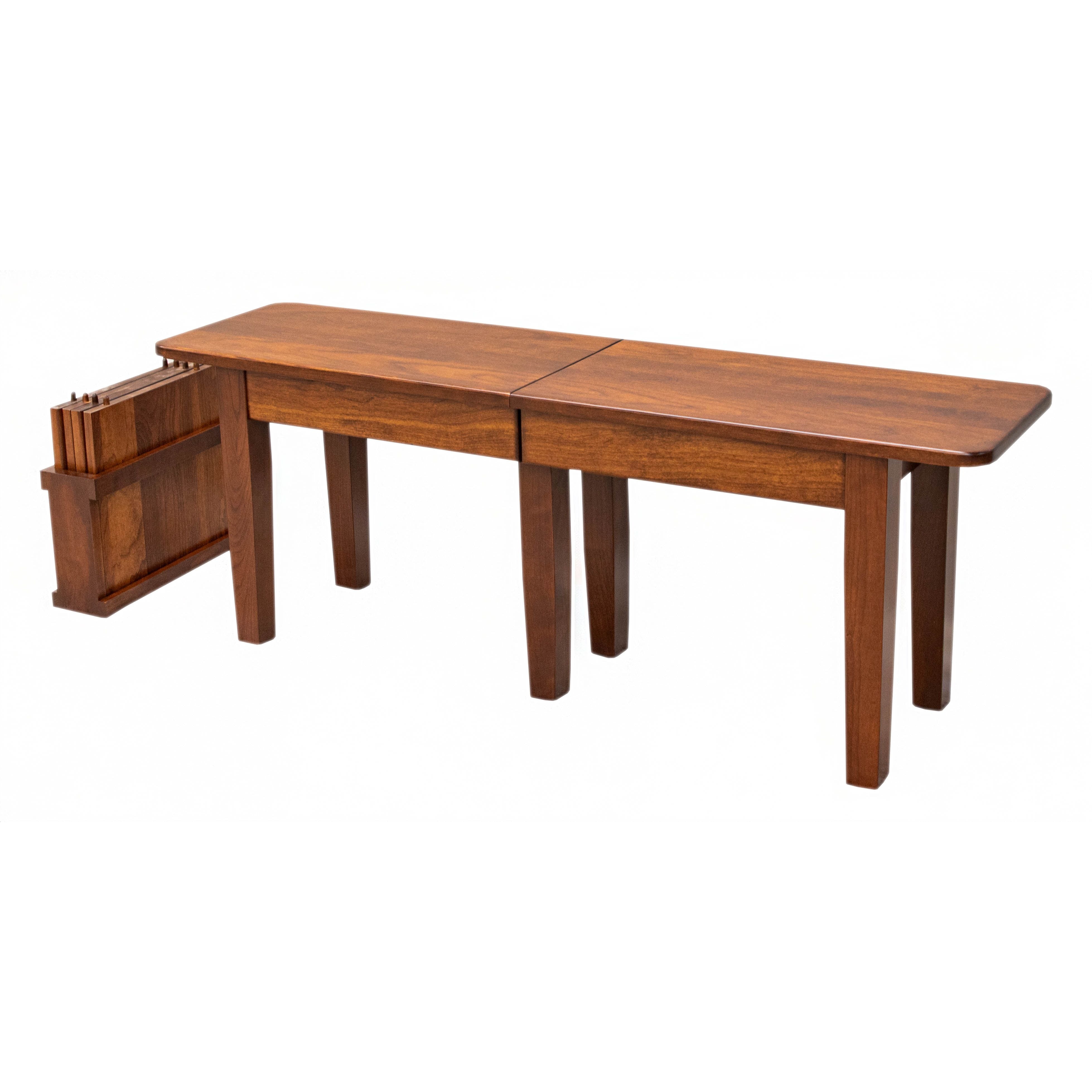 Shaker Leg Cherry Wood Expandable Dining Bench | MC