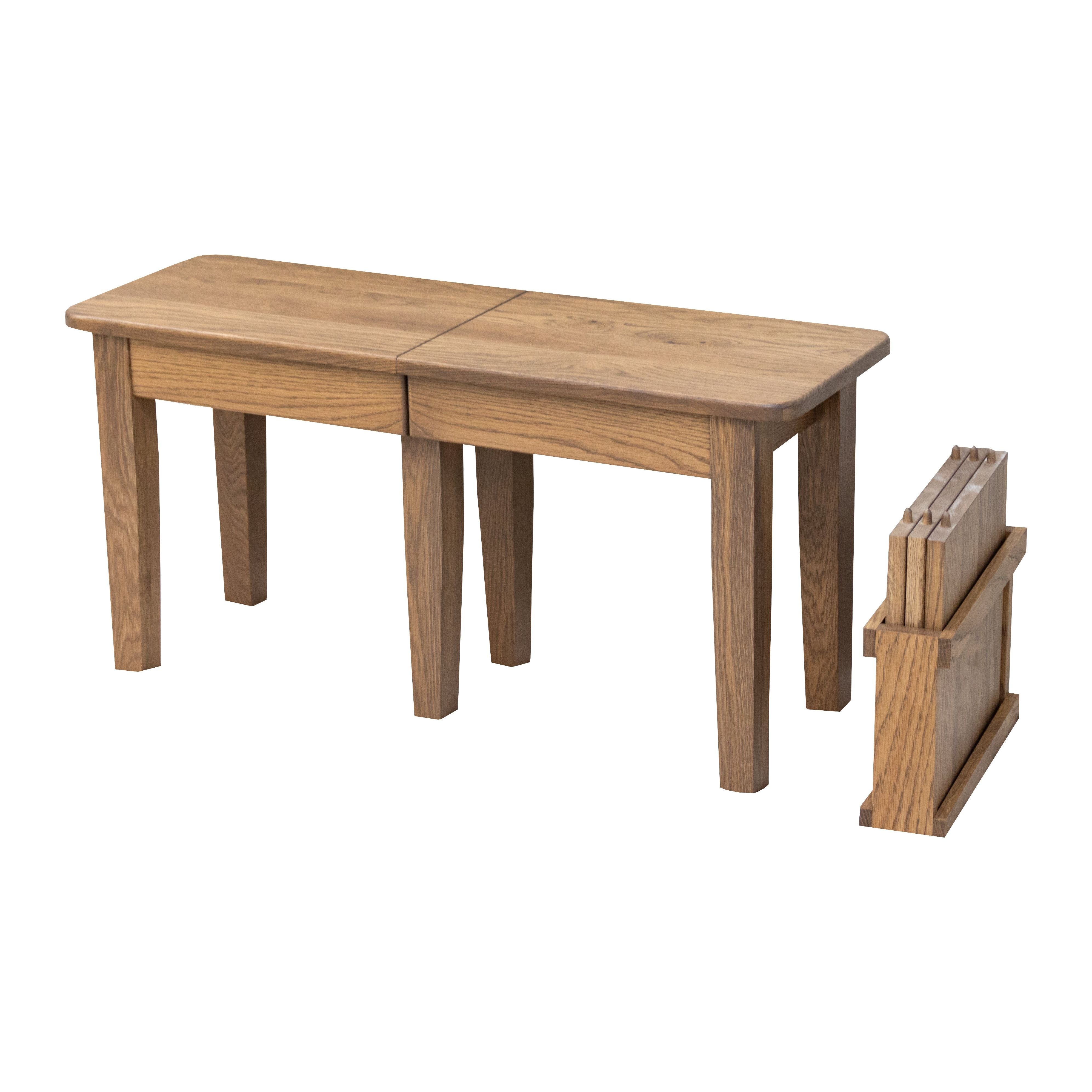 Shaker Expandable Bench, 3' to 6'