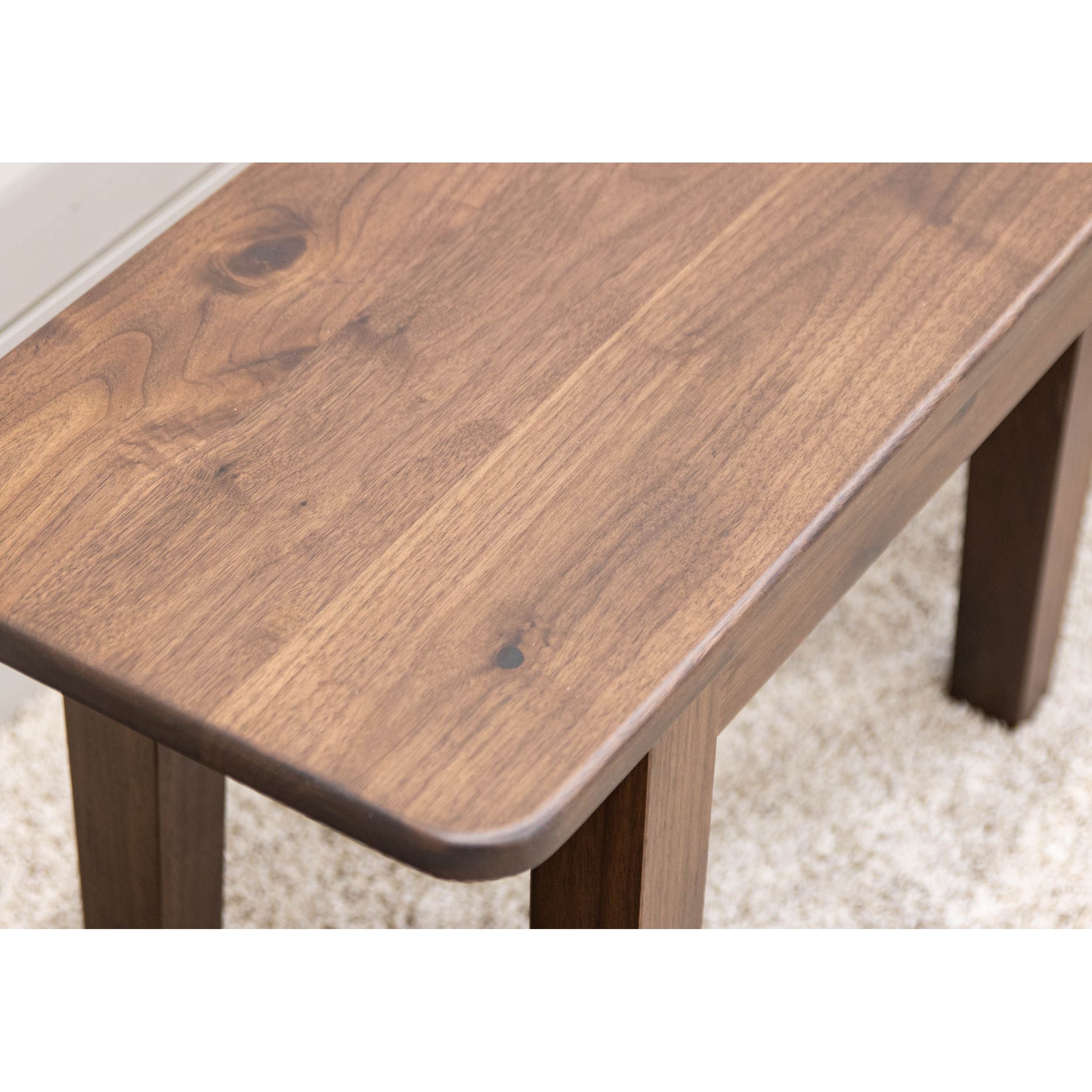 Shaker Leg Walnut Wood Expandable Dining Bench | CO